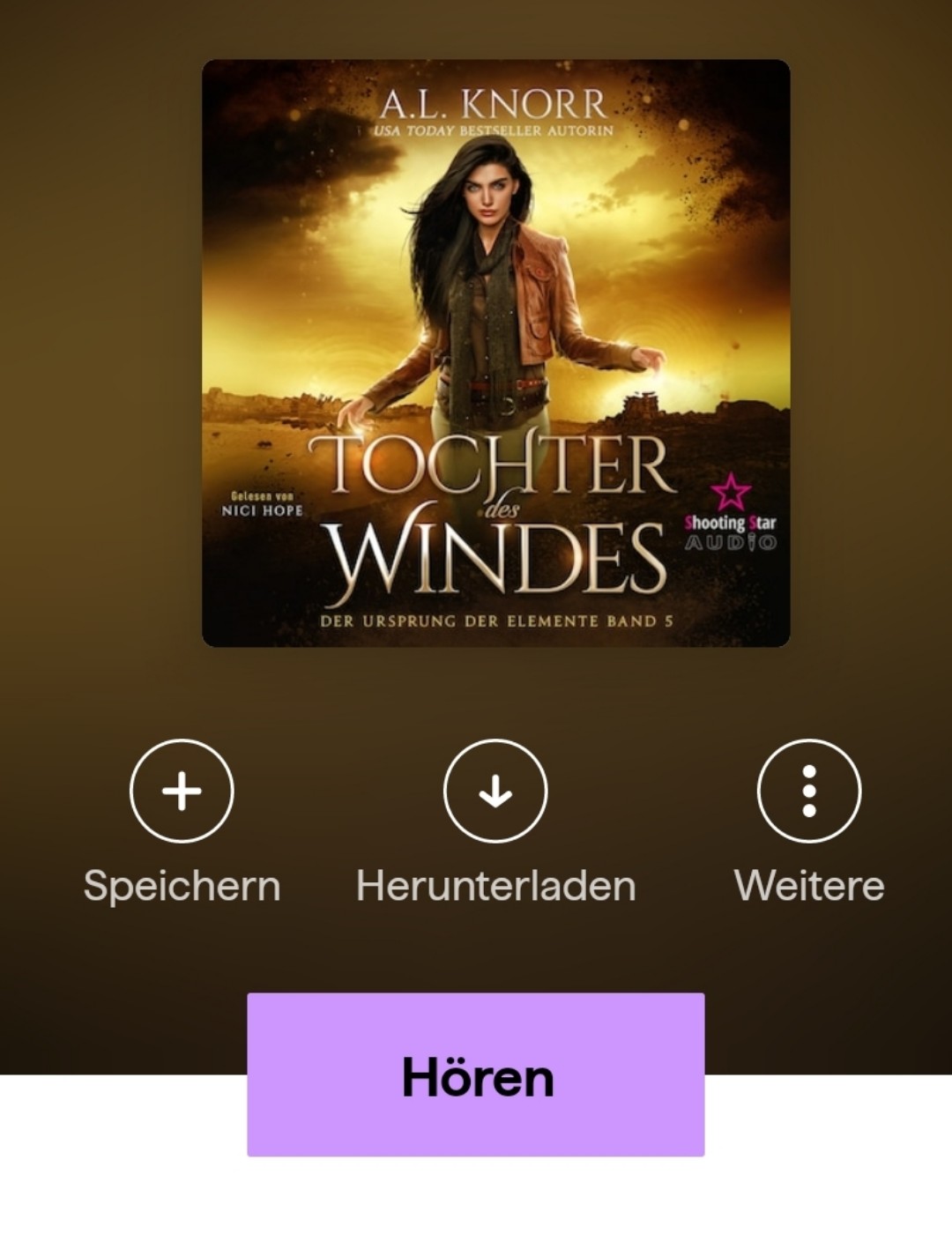 Und wieder habe ich ein Band der Ursprung der Elemente beendet. Dieses Mal war der fünfte Teil der Reihe dran: die Tochter des Windes.