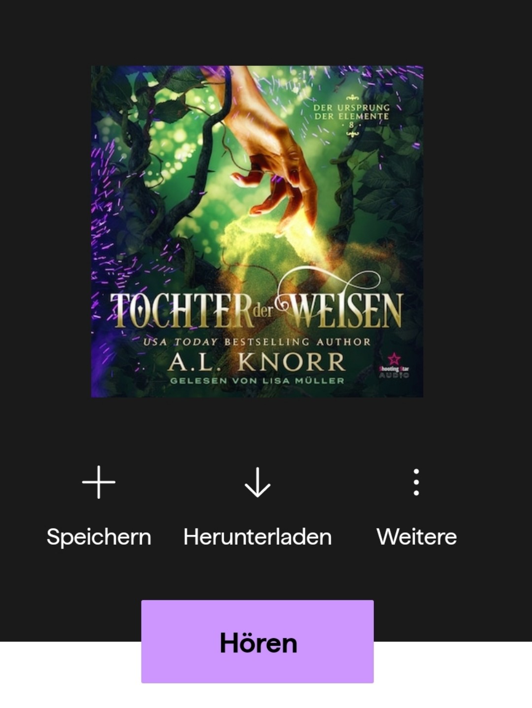 Ich habe an diesem wunderschönen Sonntag noch schnell den nächsten Band von die Töchter der Elemente gehört. Wie erwartet konnte ich gar nicht mehr aufhören.