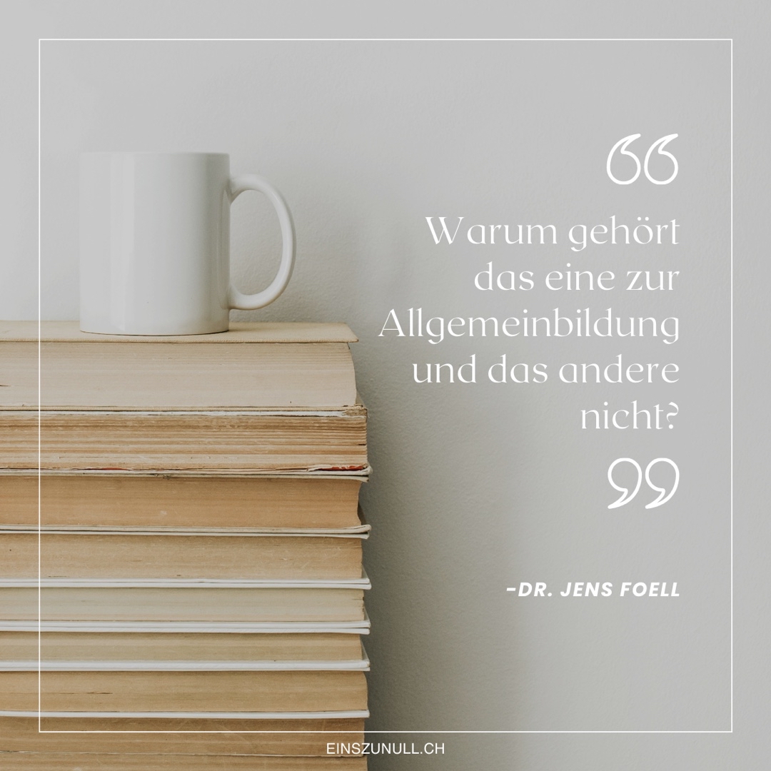 «Warum gehört das eine zur Allgemeinbildung und das andere nicht?»
Dr. Jens Foell stellt in seinem Buch «Foellig nerdiges Wissen – 42 höchst zufällige und äusserst wissenswerte Tatsachen über unsere Welt, das Universum und den Nacktmull» richtig (!) spannende Fragen.
Ich denke nach…
#bücherberg #HelloNerds #vernetztDenken #Zukunftslust #whatif
PS: I love Nacktmulls (Nacktmull-E?)! Und Alpaka-Kacke!