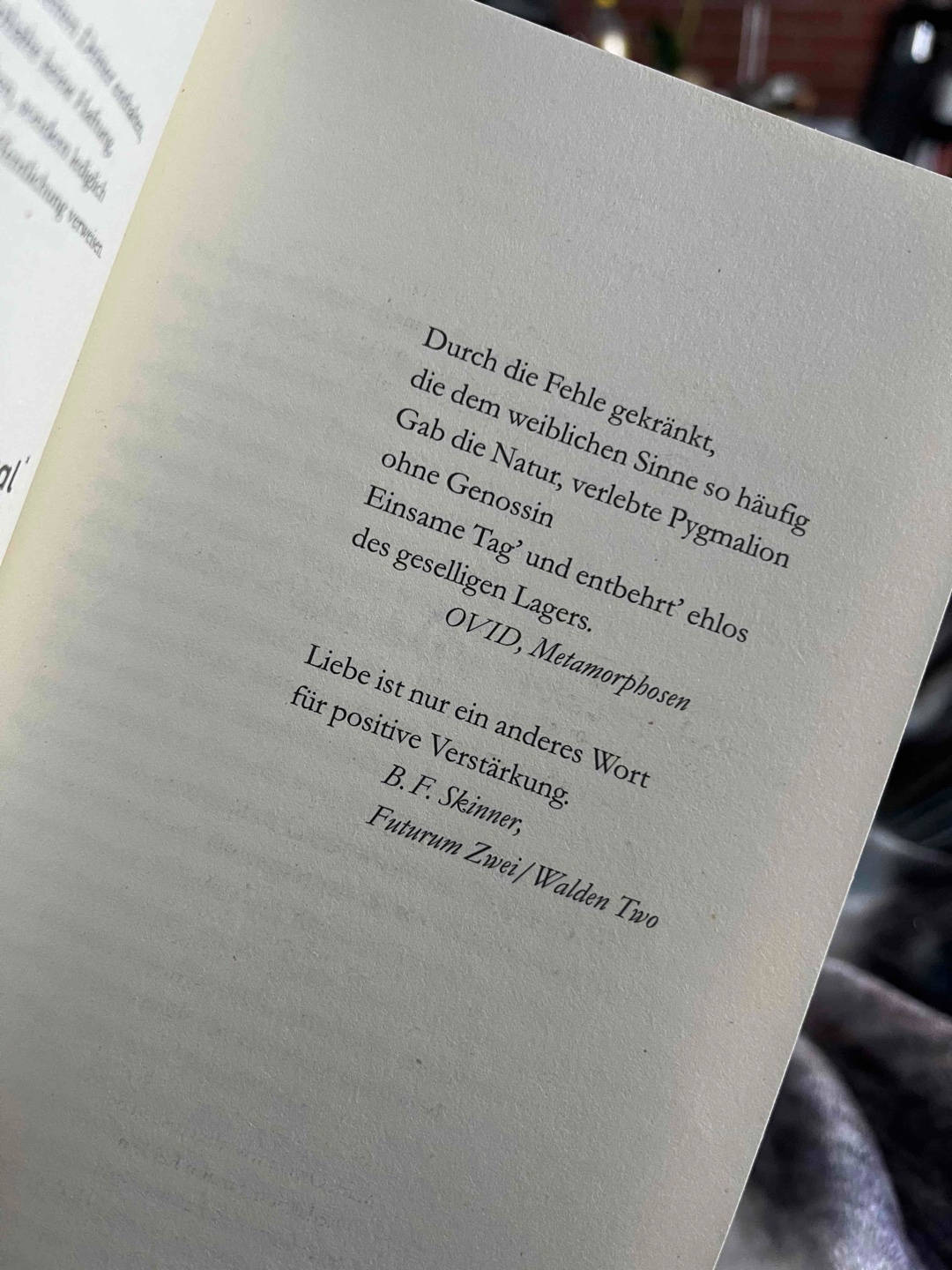 Sehr verwirrend das Buch. Es wird in zwei Perspektiven geschrieben. Man kommt gut rein,jedoch hat mich das Ende sehr irritiert. War irgendwie so über den Haufen geschmissen, so als bräuchte man ein Schnelles Ende.
Kurze Kapitel waren perfekt.