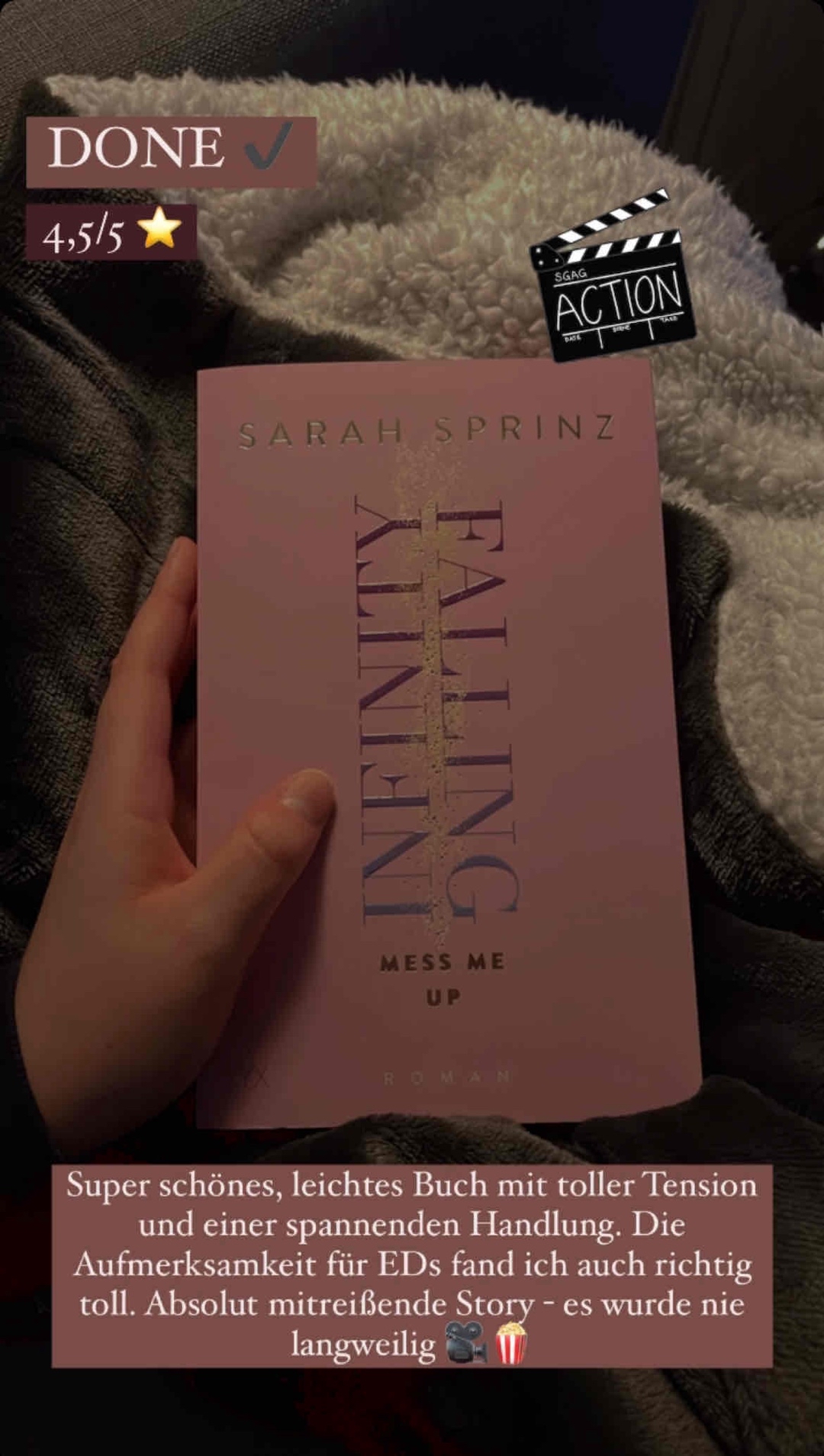 Absolut schönes Buch mit wichtiger Aufklärung. Hab’s dolle geliebt ♥️🎥🍿