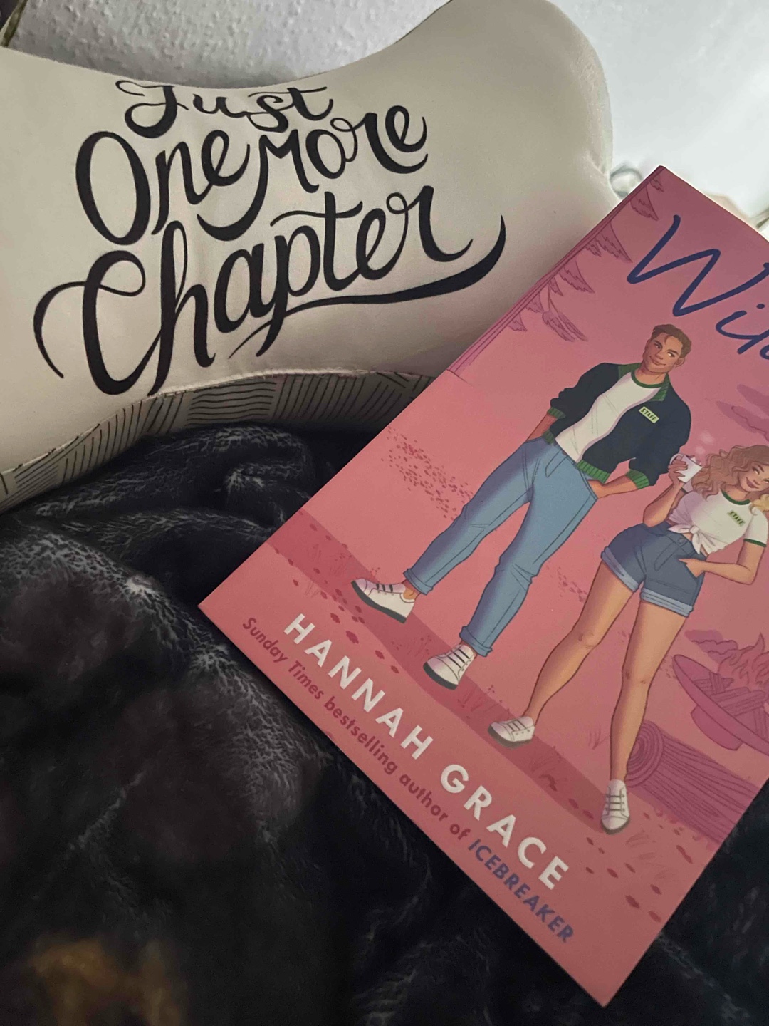 Neuer Leseknochen und mein Current Read. Ich finde Wildfire bis jetzt so toll 😊