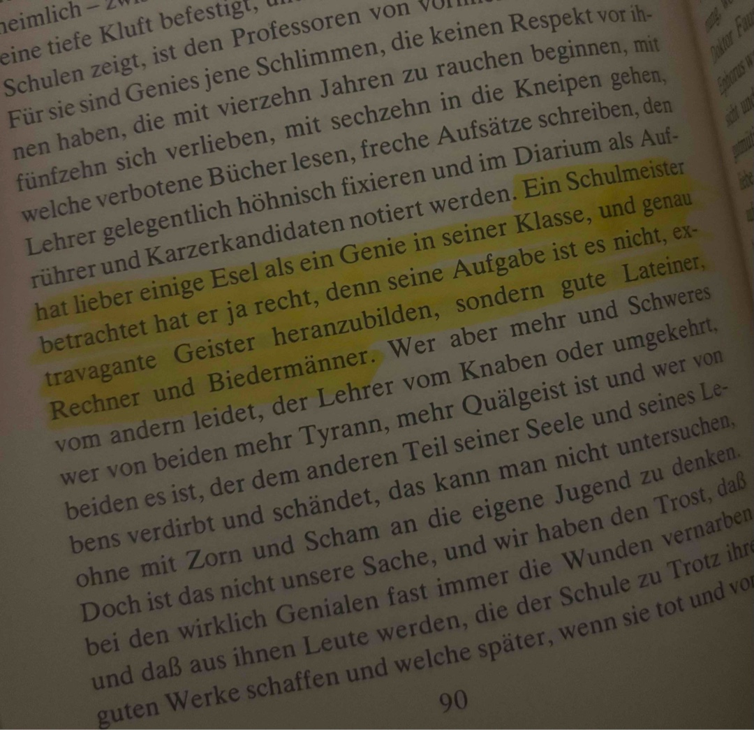 „eine Anleitung für Eltern, Vormünder & Lehrer, wie man einen begabten jungen Menschen am zweckmäßigsten zugrunde richtet“