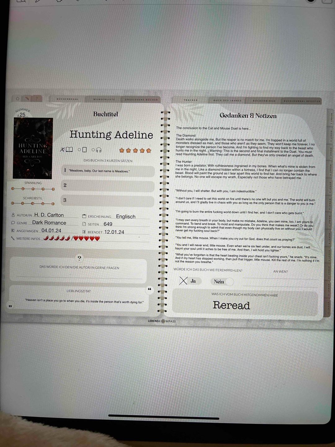 REREAD! Dark Romance FSK 18
Obsession
Love