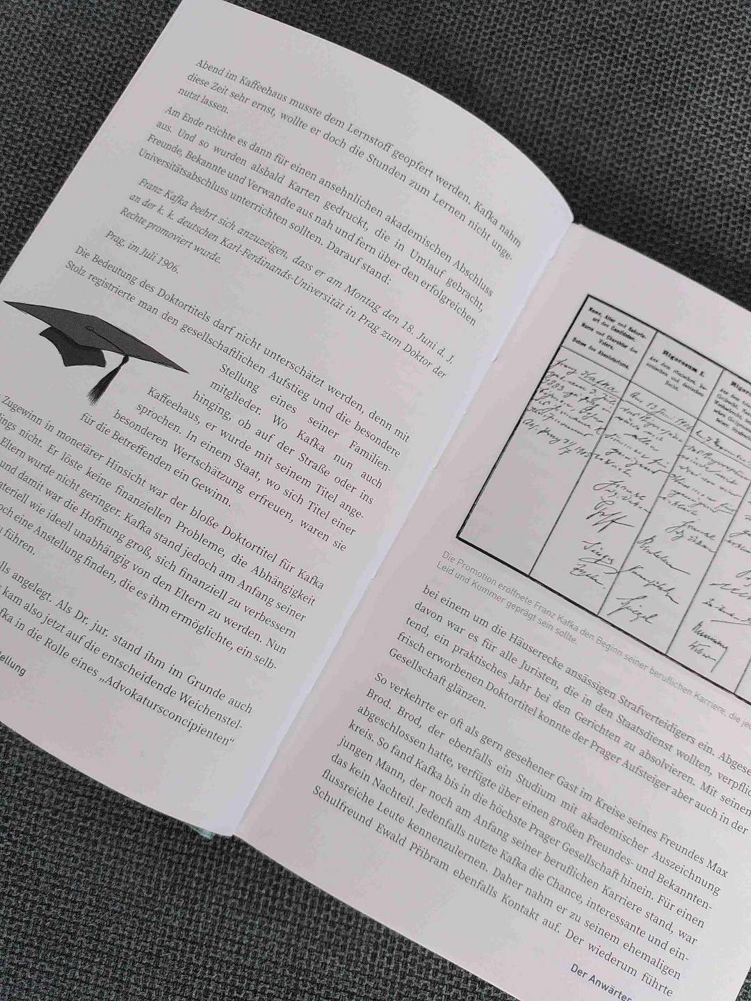 In dieser Kafka-Biografie dreht sich alles um seine Bürotätigkeit bei einer Versicherung. Wie dieser Beruf sein Leben und Schreiben beeinflusst hat. Dabei bindet Roland Leonhardt immer wieder Zitate aus Kafkas Werken ein. Mir hat diese Biografie teilweise wirklich die Augen geöffnet.
Auch sehr gut geeignet für Schüler*innen, die im Kafka-Jubiläumsjahr ein Referat o.ä. erarbeiten müssen, denn die Biografie ist schmal und sehr locker aufgemacht mit Zeichnungen und Fotografien und einfach zu lesen.
