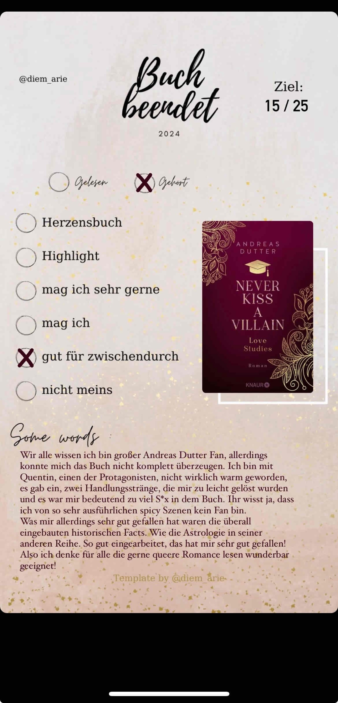 Nicht mein leider 
