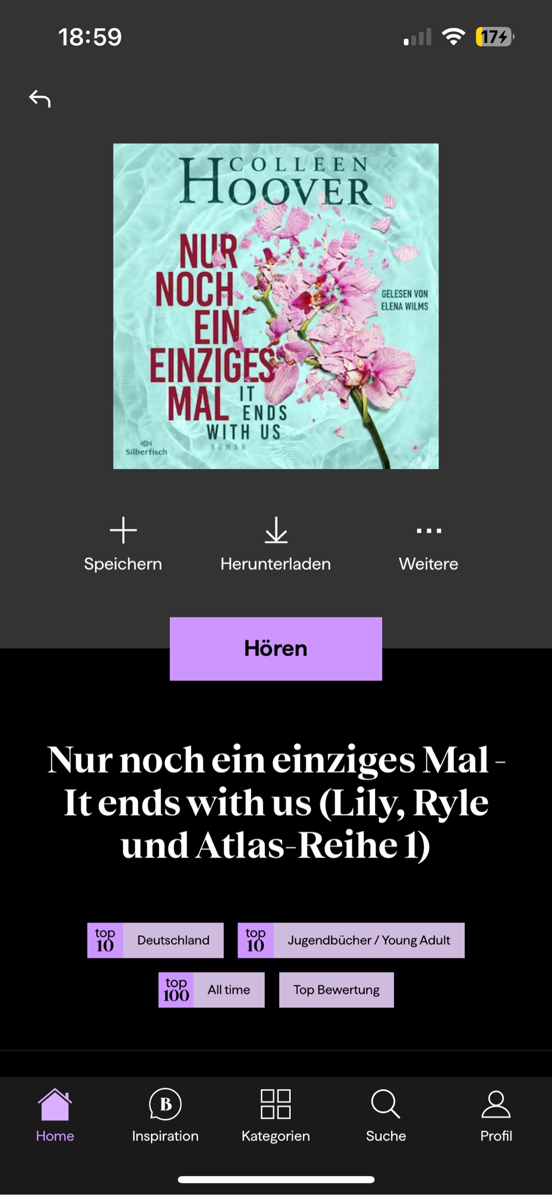 Das Buch hat mich total mitgenommen. Vor allem durch das Nachwort von Colleen wurden meine Emotionen nochmal richtig stark berührt. Ich kann es gar nicht abwarten, direkt mit dem zweiten Band anzufangen.