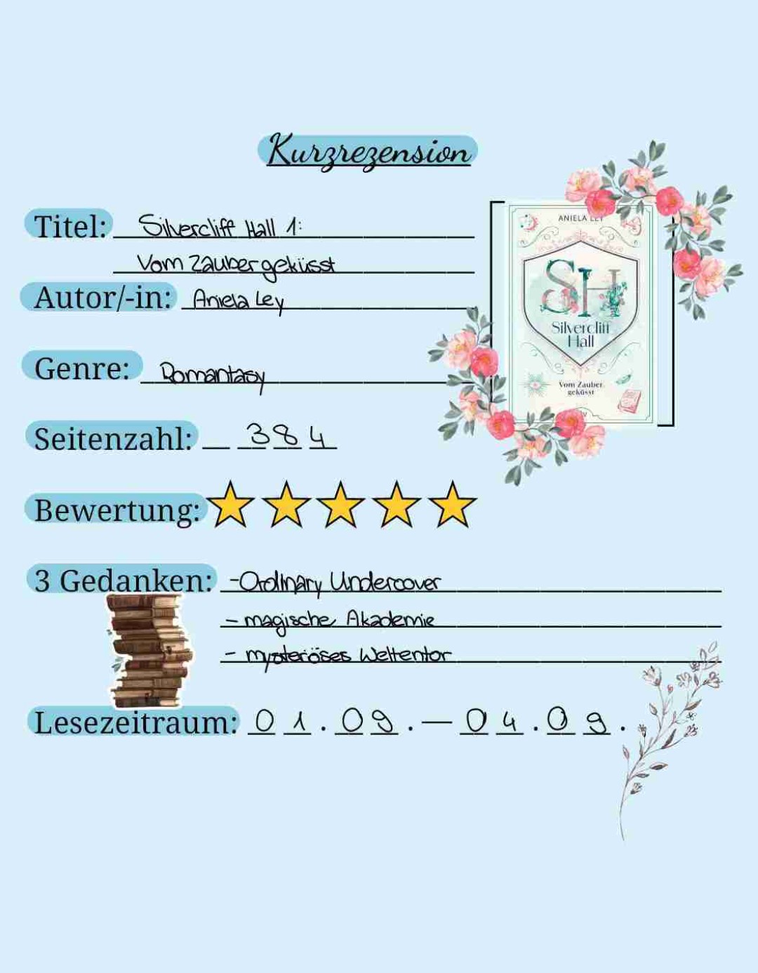 Ich habe die Lia Sturmgold Reihe der Autorin bereits geliebt, weshalb ich auch dieses Buch unbedingt brauchte (das Cover jat dazu auch ein wenig beigetragen ;)). Und auch wenn es anfangs ein wenig zäh war, hat es mir gegen Ende richtig gut gefallen.