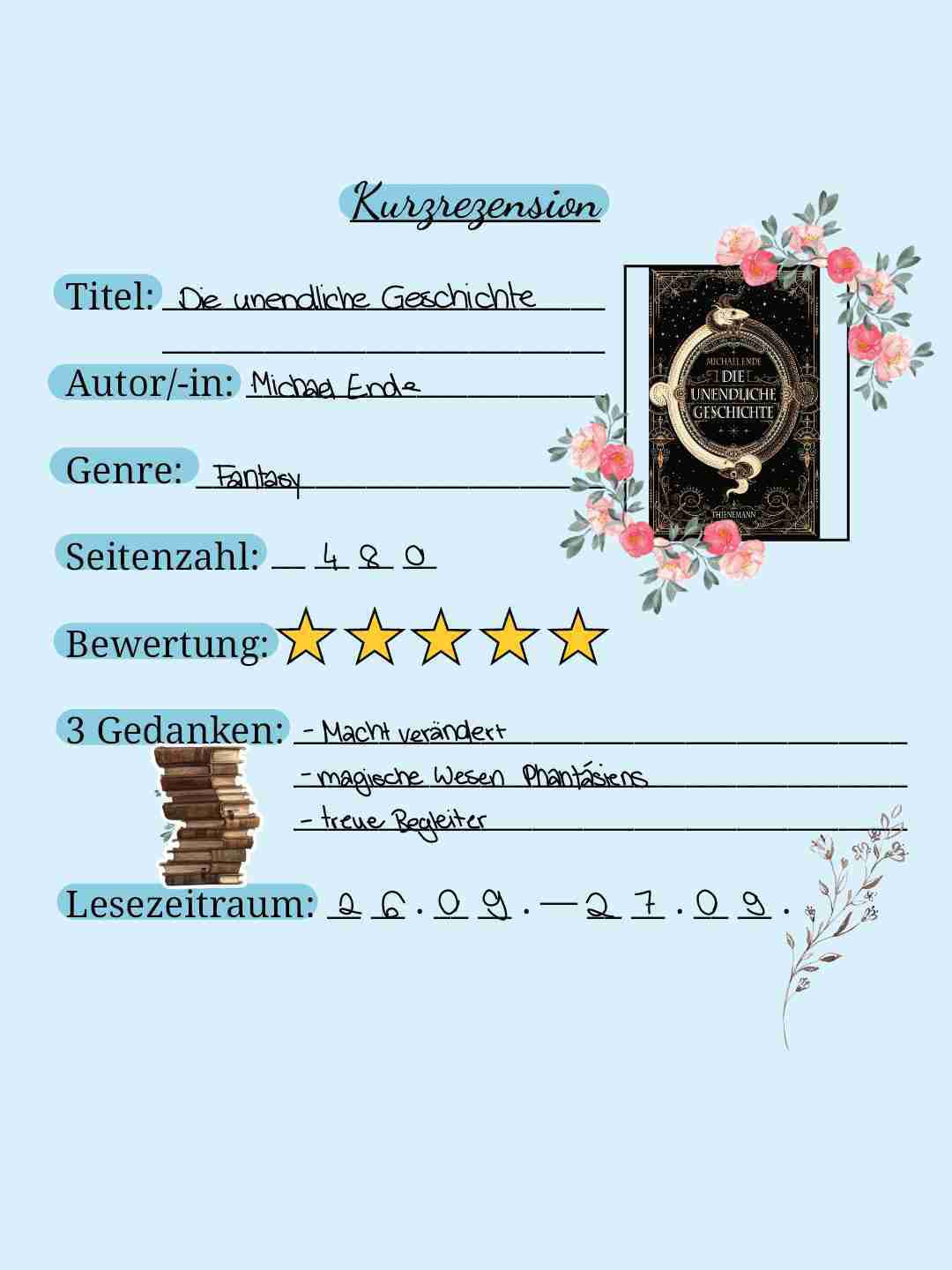 4,5⭐

Nach vielen Jahren der Unwissenheit habe auch ich endlich den Fantasy Klassiker "Die unendliche Geschichte" gelesen. 