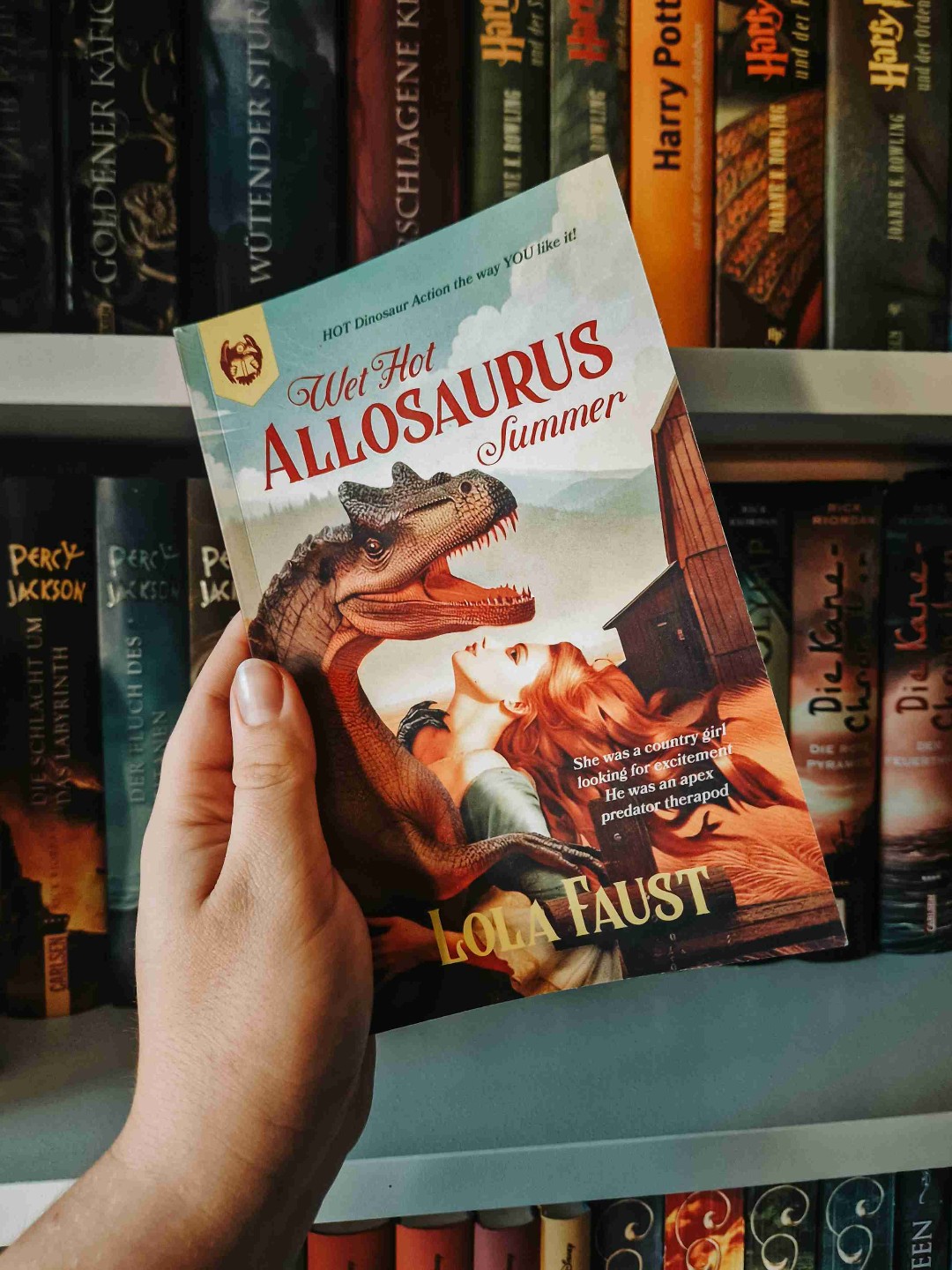 💃🏼🦖 | "Half afraid and half wanting, Tanis let him sniff her neck. His mouth parted and she saw his rows of razor teeth. His breath smelled hot and earthy, like a barbecue."