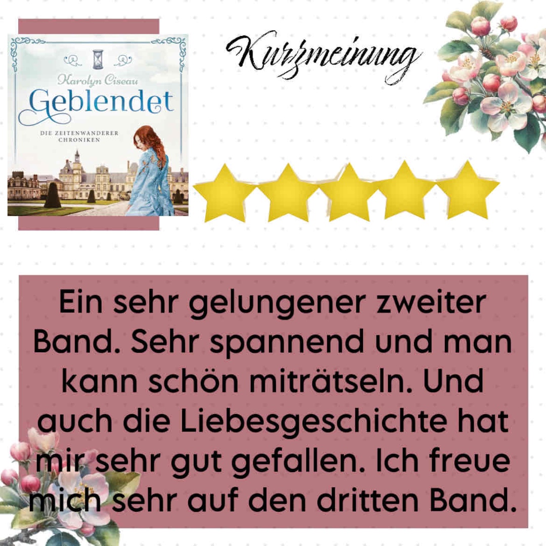Ein sehr gelungener zweiter Band. Sehr spannend und man kann schön miträtseln. Und auch die Liebesgeschichte hat mir sehr gut gefallen. Ich freue mich sehr auf den dritten Band.