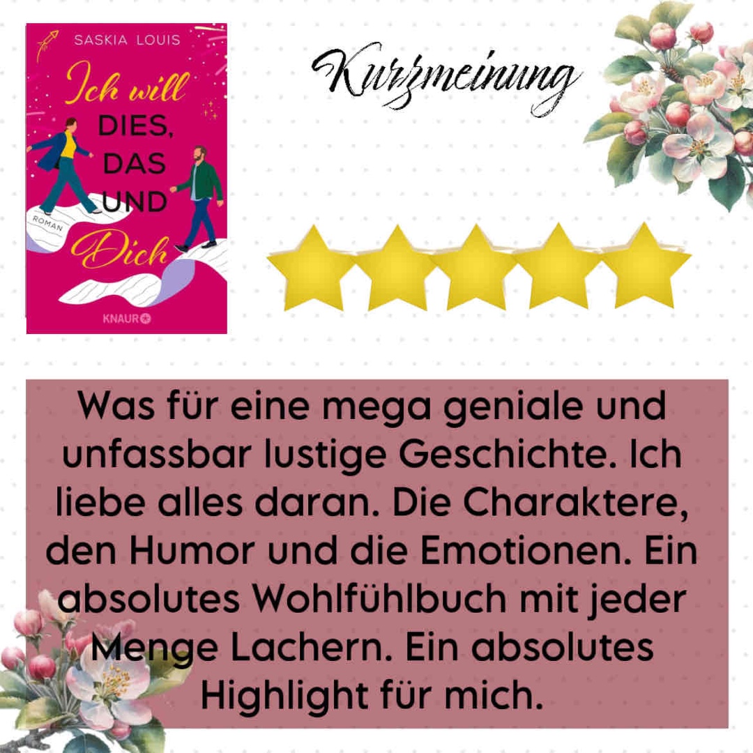 Was für eine mega geniale und unfassbar lustige Geschichte. Ich liebe alles daran. Die Charaktere, den Humor und die Emotionen. Ein absolutes Wohlfühlbuch mit jeder Menge Lachern. Ein absolutes Highlight für mich.