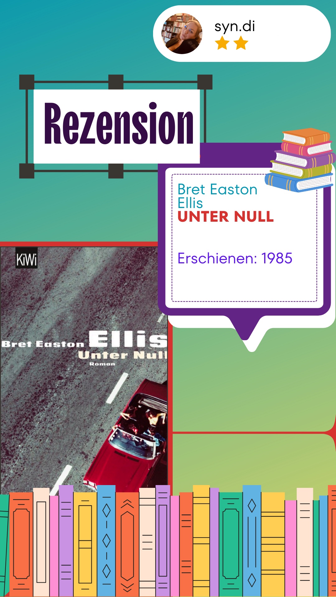 „Unter Null” von Bret Easton Ellis konnte mich nicht überzeugen und bekommt nur 2 von 5 Sternen. Der Roman über den ziellosen, oberflächlichen Lebensstil der 80er-Jahre in Los Angeles war für mich eintönig und langweilig. Ellis’ distanzierter Schreibstil machte es schwer, eine Verbindung zu den flachen Charakteren aufzubauen, und die Handlung wirkte wie eine endlose Aneinanderreihung bedeutungsloser Episoden. Mehrmals war ich kurz davor, das Buch wegzulegen. Im Vergleich zu z.B. „The Shards“ fehlt es „Unter Null“ deutlich an Spannung und emotionaler Tiefe.