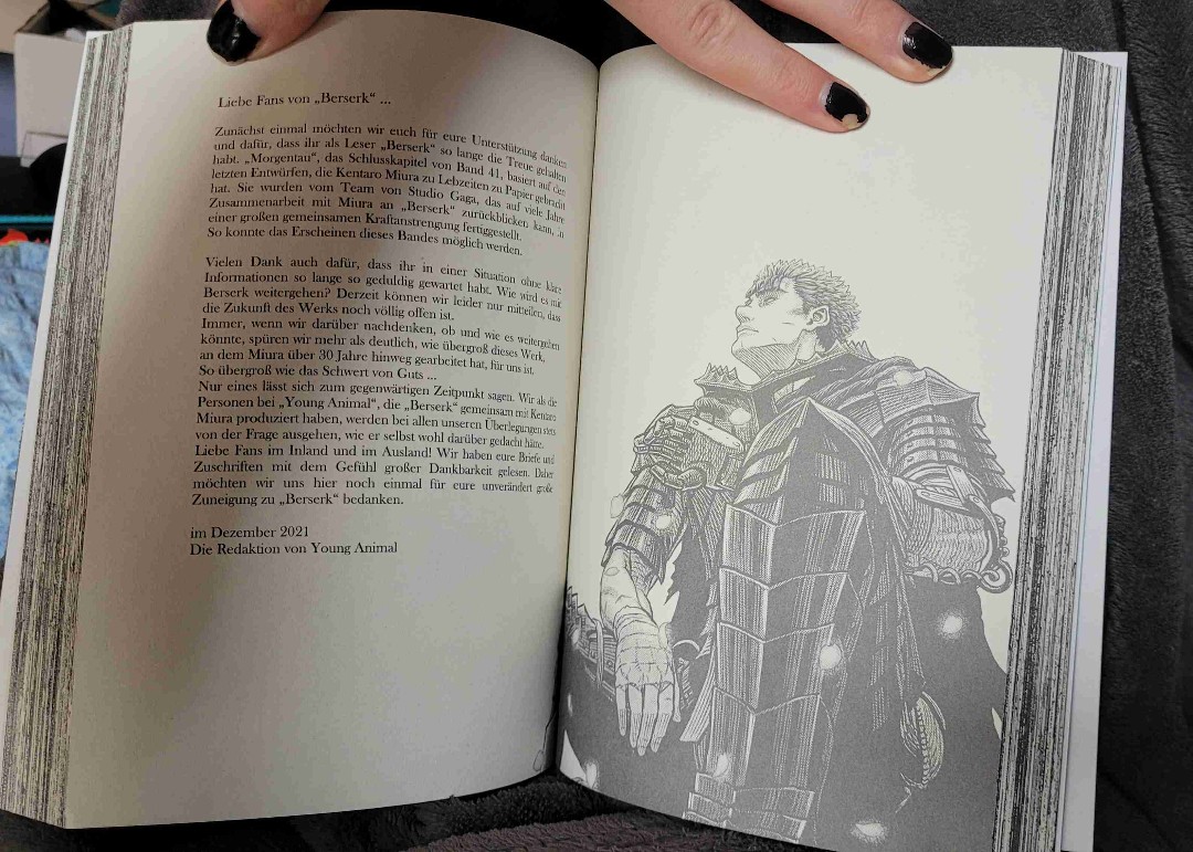 Berserk geht endlich weiter aber leider auch ohne Miura.