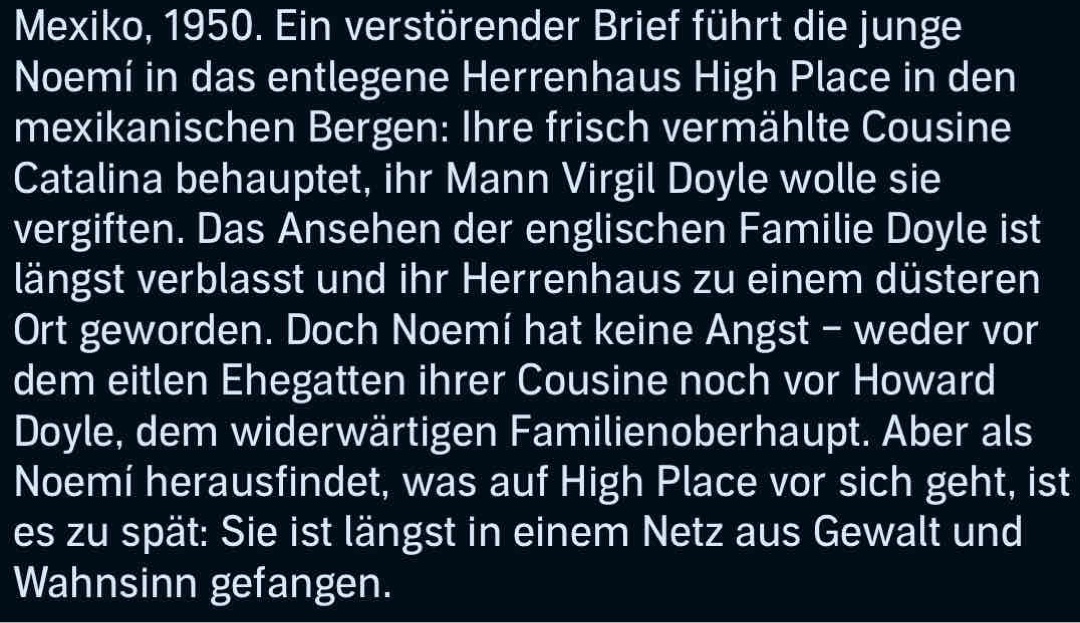 Die Story an sich war gut und er Erzählstil hat mir gefallen. Die Auflösung war mir dann aber etwas zu krude.