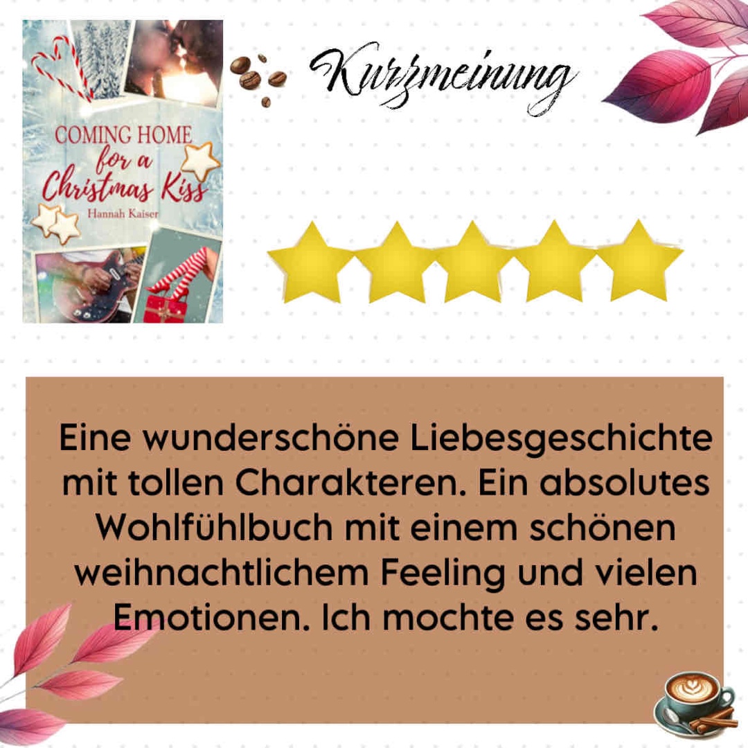 Eine wunderschöne Liebesgeschichte mit tollen Charakteren. Ein absolutes Wohlfühlbuch mit einem schönen weihnachtlichem Feeling und vielen Emotionen. Ich mochte es sehr. 