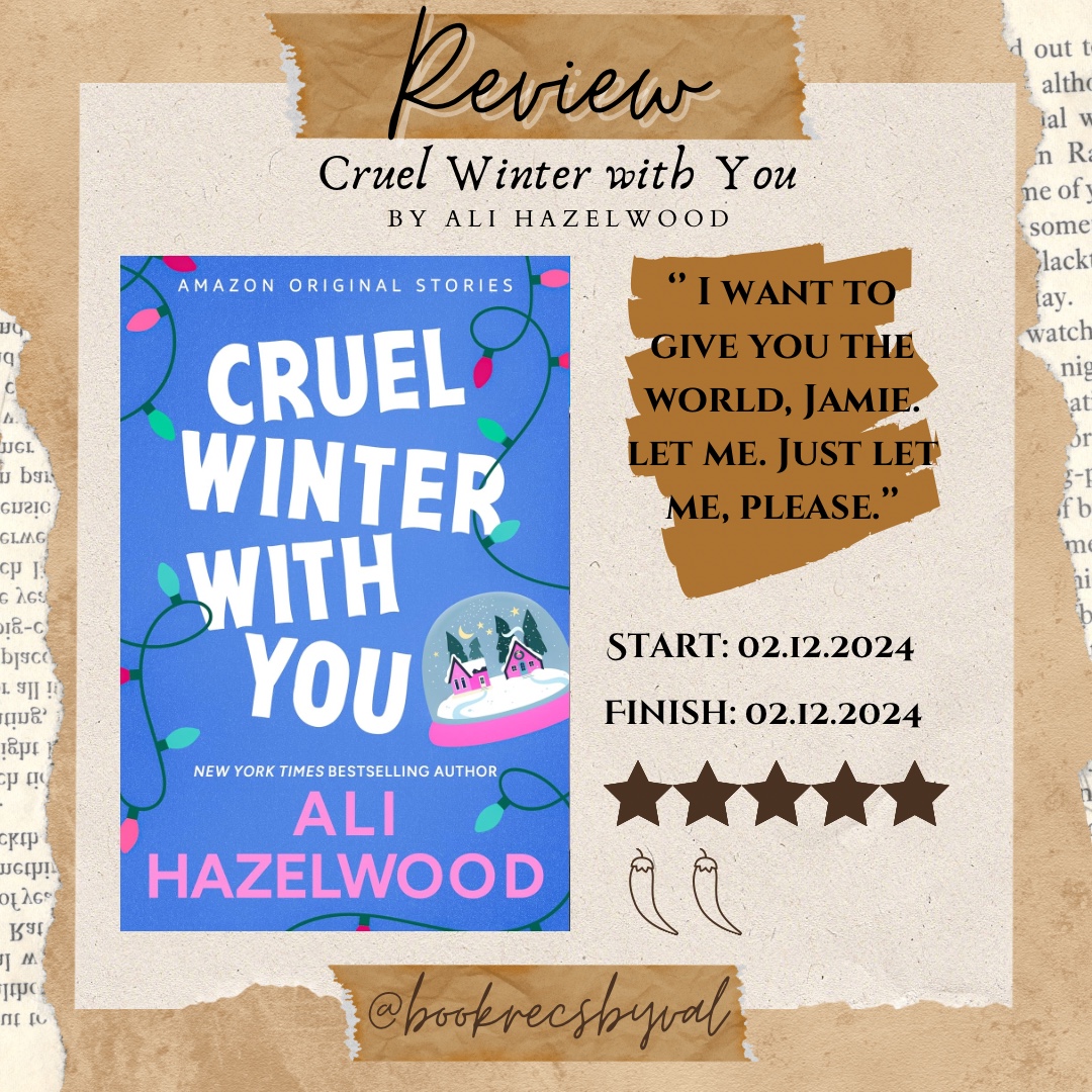 In this cozy holiday novella, Jamie and her best friend's younger brother Marc find themselves snowed in together during Christmas with a power outage forcing them to confront years of unspoken feelings. Growing up side by side created a bond between them, but as past and present collide, their slow-burn romance melts even the iciest of walls.
📖 Snowed-in, sweet, and hopelessly romantic.