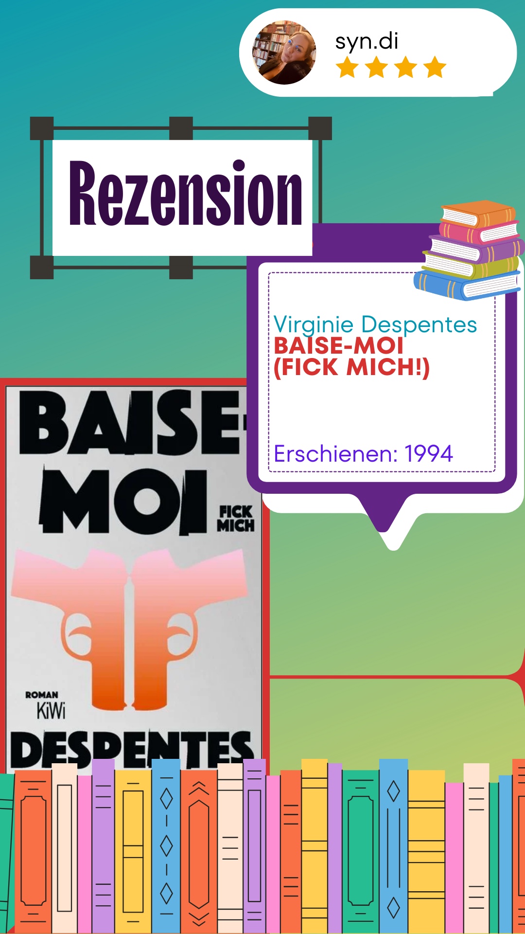 Virginie Despentes' „Baise-moi (Fick mich!)“ erzählt die Geschichte von Nadine und von Manu, die nach einer brutalen Vergewaltigung auf einem blutigen Roadtrip durch Frankreich eine Spur aus Gewalt und Chaos hinterlassen. Der Roman ist eine radikale, provokante Abrechnung mit patriarchalen Machtstrukturen, die mit expliziten Darstellungen von Sex und Gewalt schockiert.
Despentes' rohe, direkte Sprache unterstreicht die Wut und Kälte der Figuren und macht die Geschichte zu einer schonungslosen Konfrontation mit gesellschaftlichen Tabus.