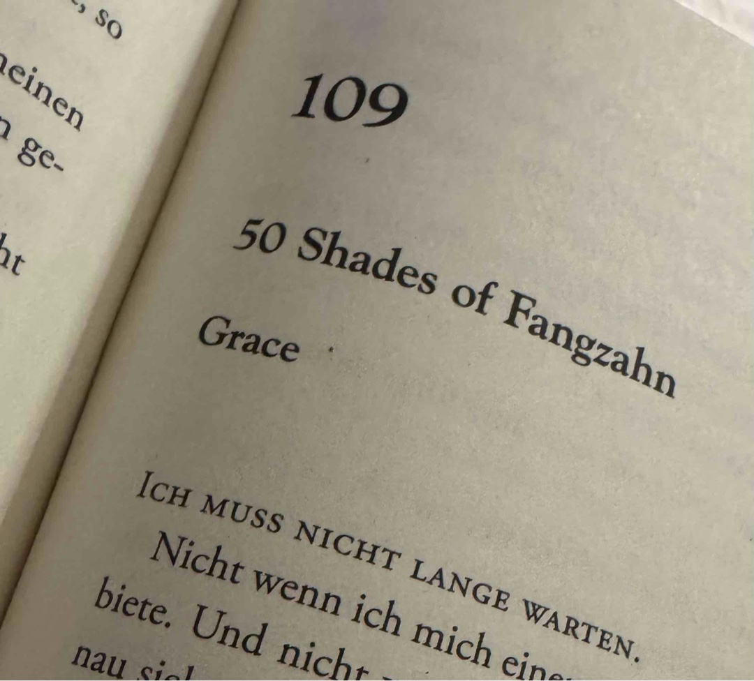 „Ich werde dich liebe, Grace, bis die Sonne
kalt und die Sterne alt.“