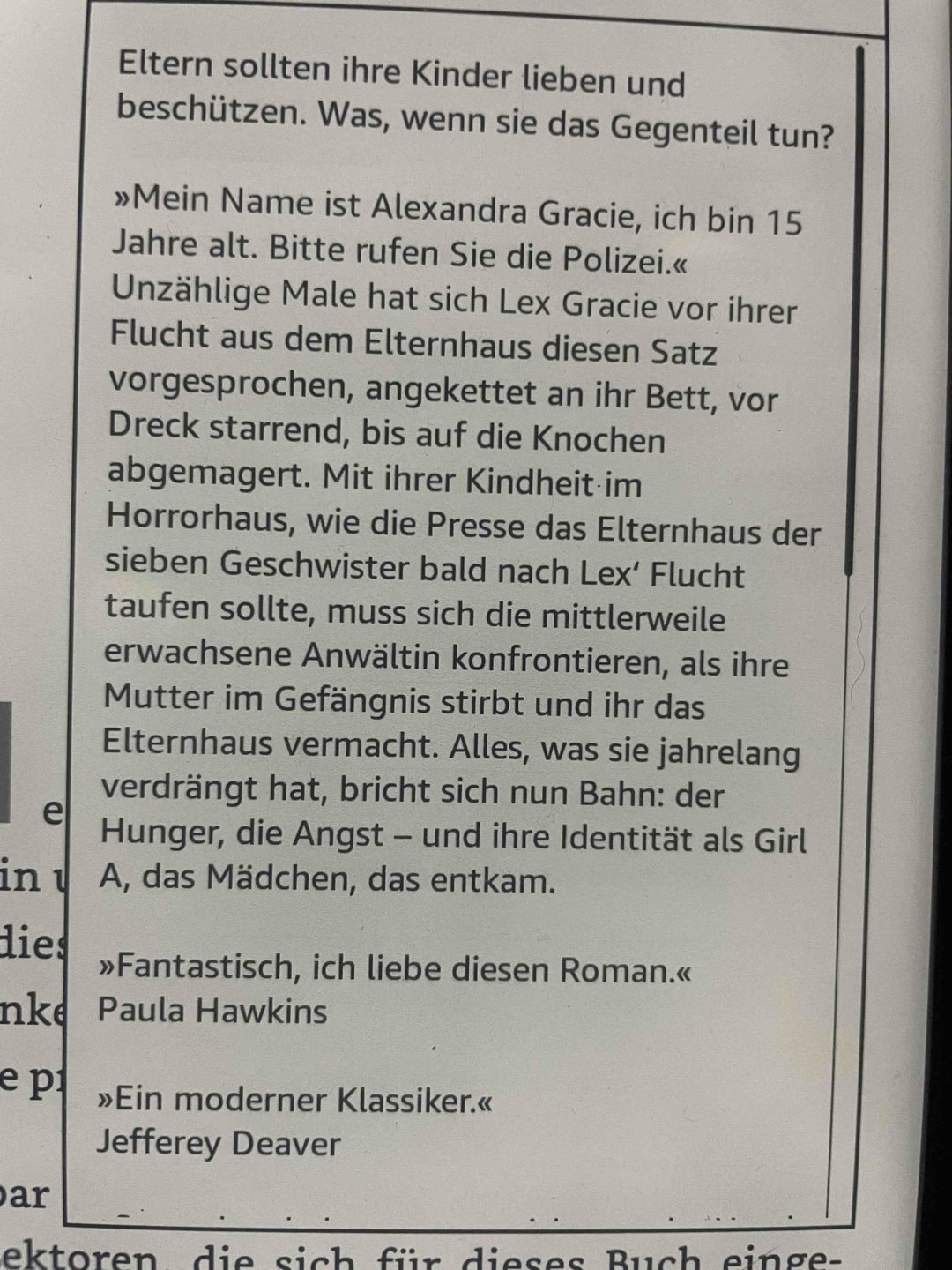 Man hab ich mich da durch gequält. Es hat sich so gut angehört, aber für mich war’s einfach nur langweilig. Die Charaktere bleiben mir zu sehr an der Oberfläche und das Ende kommt mir zu abrupt.