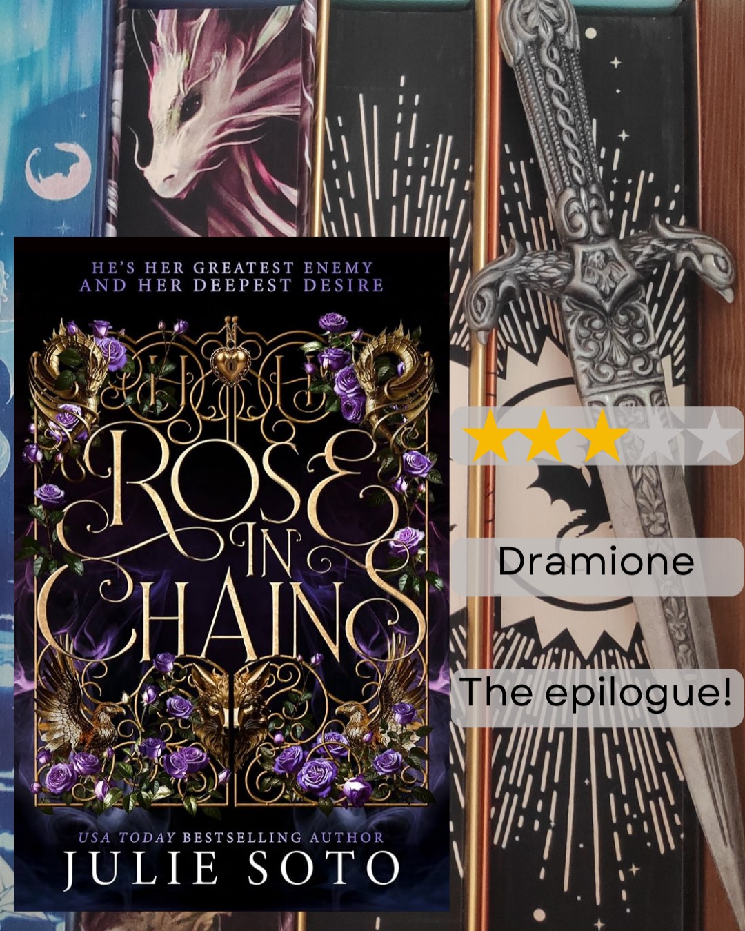 Before I get into that review, I have to say that this book has an epilogue that was just whoa and helped to up my star rating!
This story is based on a fanfic and is still clearly Dramione coded. This is its strength, but also its weakness.
I've not read the source material, but I assume this worked very well as a fanfic. For me though, it did not work well as a story of its own.