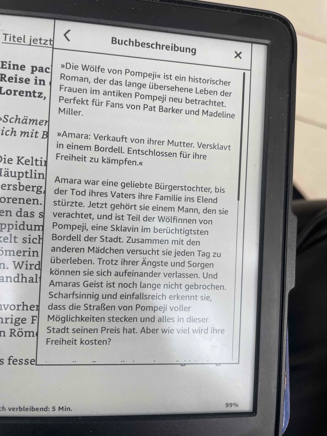 Das Setting im Alten Pompeji fand ich sehr spannend. Die Story war phasenweise etwas langatmig. Bin mir noch nicht sicher, ob ich den nächsten Band lesen werde.