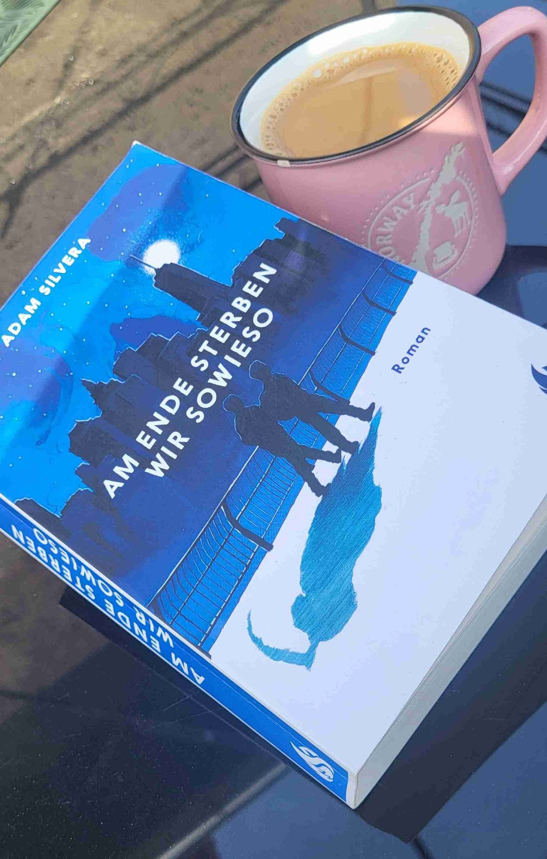 Das Buch hab ich an 2 Abenden durchgelesen.
Super zu lesen , man kommt ins Grübeln.
Ich mag solche Bücher wo man über den Sinn des Lebens nachdenken soll/kann/muss !