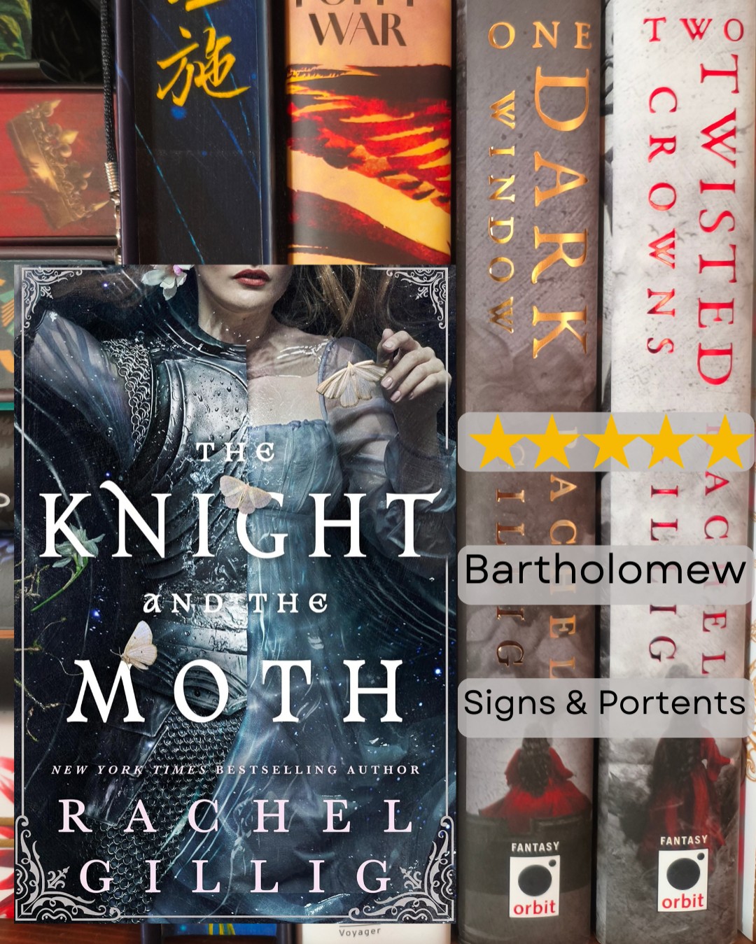 Be mythical, be fearsome.

This is a book that lets you work for it. While in the Shepherd King dilogy, I could just fall into the magic system and was swept away, The Knight and the Moth challenges me. I'm still not sure I understood it completely, but it's in my head and will stay there for a while. 