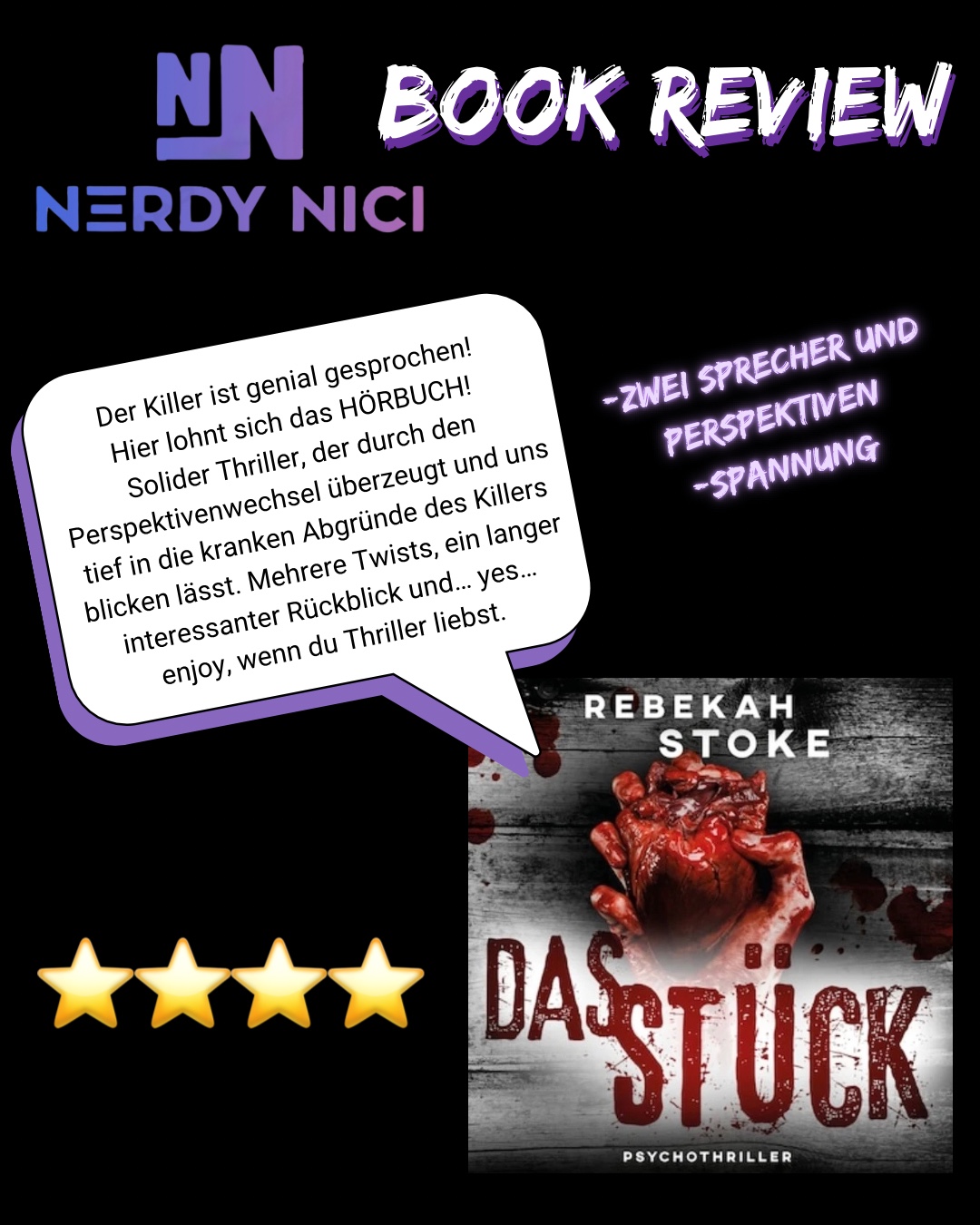 Solider Thriller. Die größte Stärke: Die zwei Perspektiven… vor allem die Killer-Perspektive 👍🏼