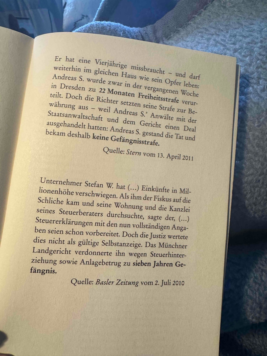 Das Buch hat mich leider nicht so mit gerissen.
Dass Statement von der letzten Seite fand ich aber sehr stark und wichtig.
Leider bekommt nicht jeder seine gerechte Strafe.