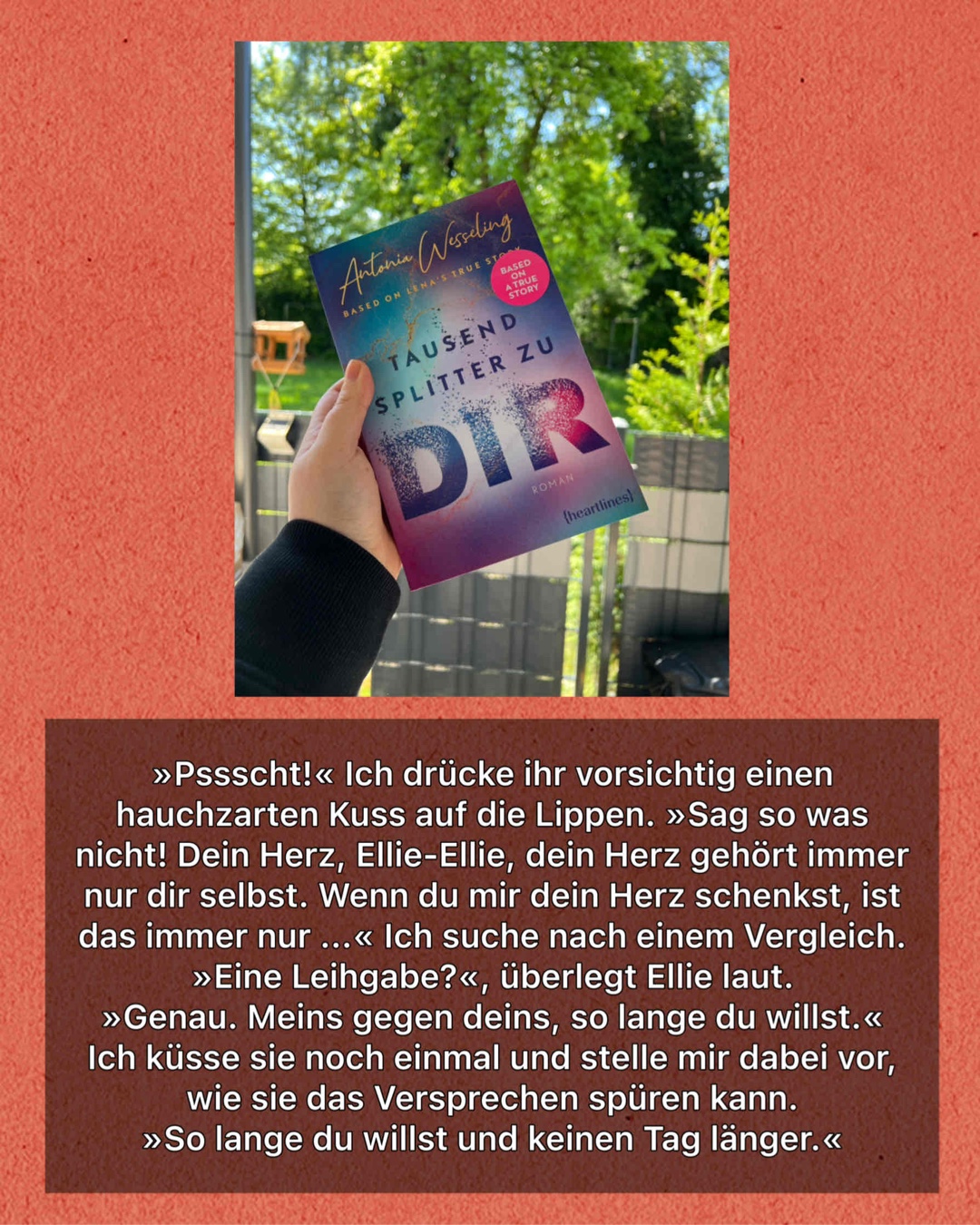 Heftiges Thema, aber dennoch eine Mutmachende Story, die das Herz berührt. 🫶🏻 ABSOLUTES HIGHLIGHT 🥳❤️