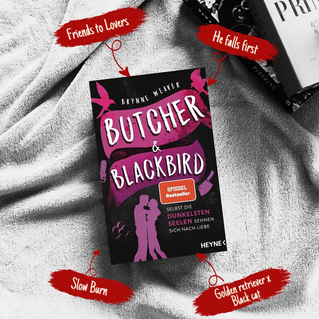 Dark Romance meets Rom Com.
Butcher & Blackbird erzählt eine spannende und ungewöhnliche Liebesgeschichte mit schwarzen Humor. Große Herzensempfehlung!