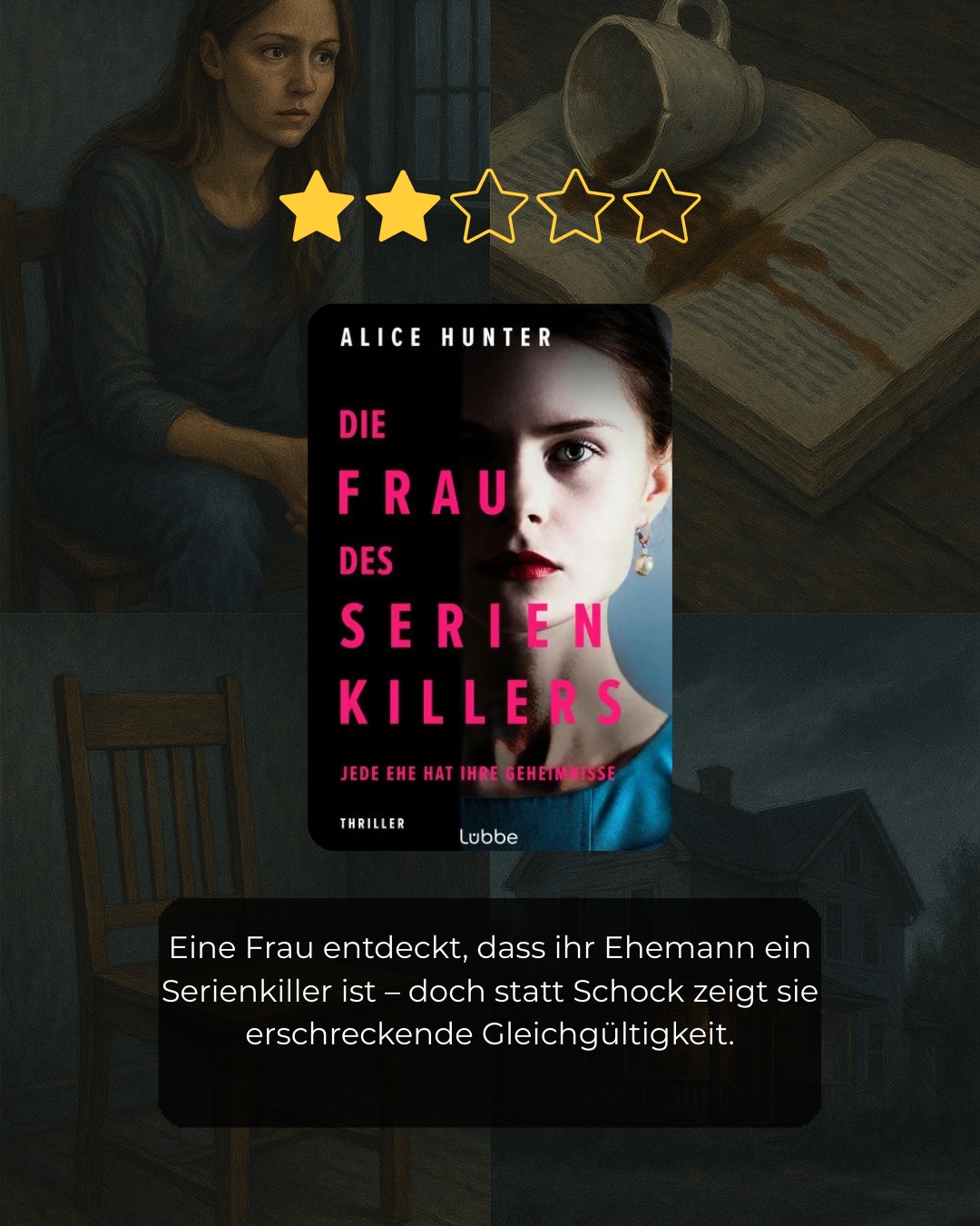 „Stell dir vor, dein Mann wird als Serienkiller verhaftet – und du reagierst erst panisch und tust dann so, als hättest du gar keinen Ehemann“ 😬