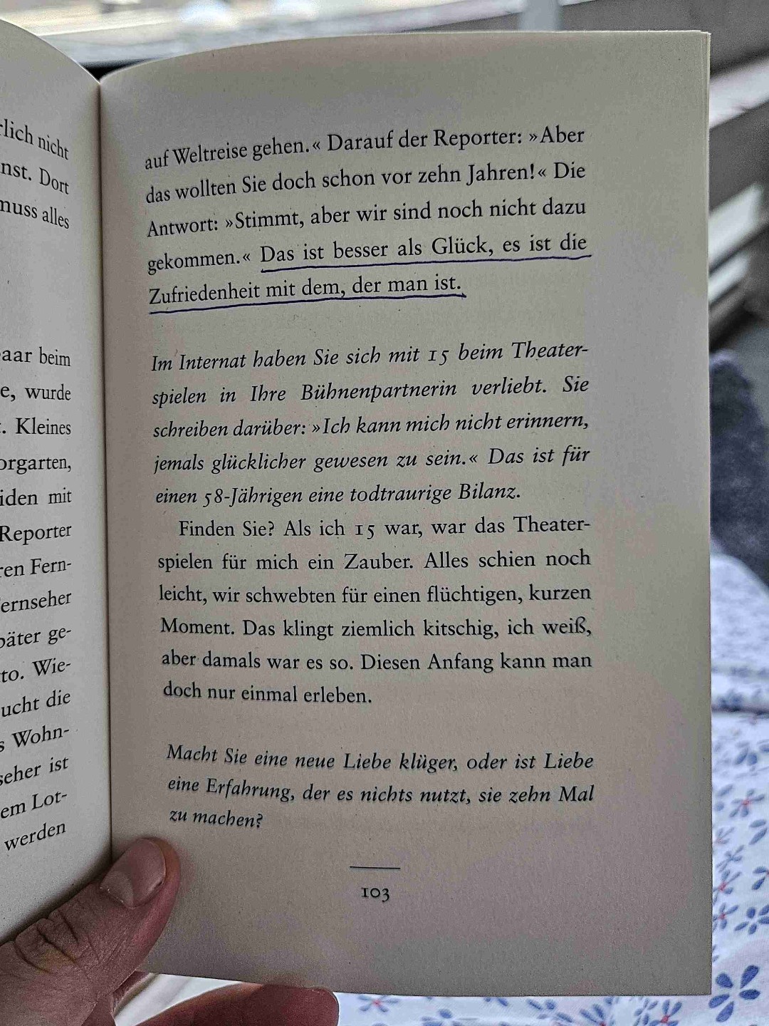 Für mich viel Aussage verpackt in wenig Text.