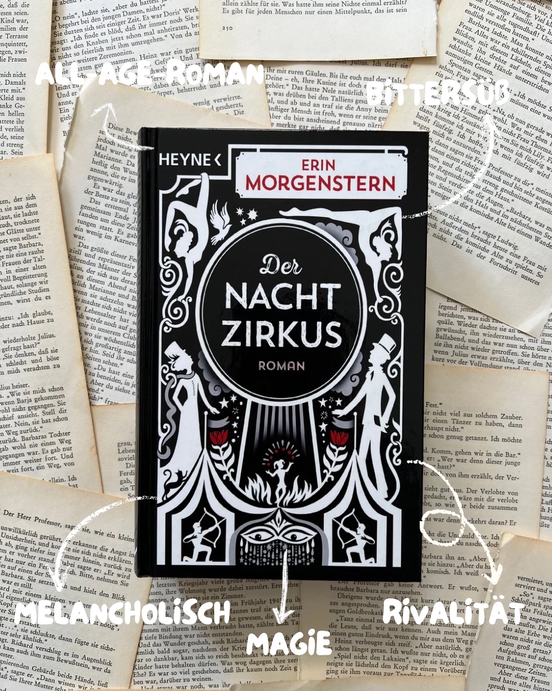 Für mich ist „Der Nachtzirkus“ ein ganz besonderes Buch. Es erzählt nicht nur eine Geschichte, es schafft eine eigene Realität. Wer Magie, leise Töne und eine außergewöhnliche Atmosphäre liebt, wird dieses Buch genauso verschlingen wie ich.