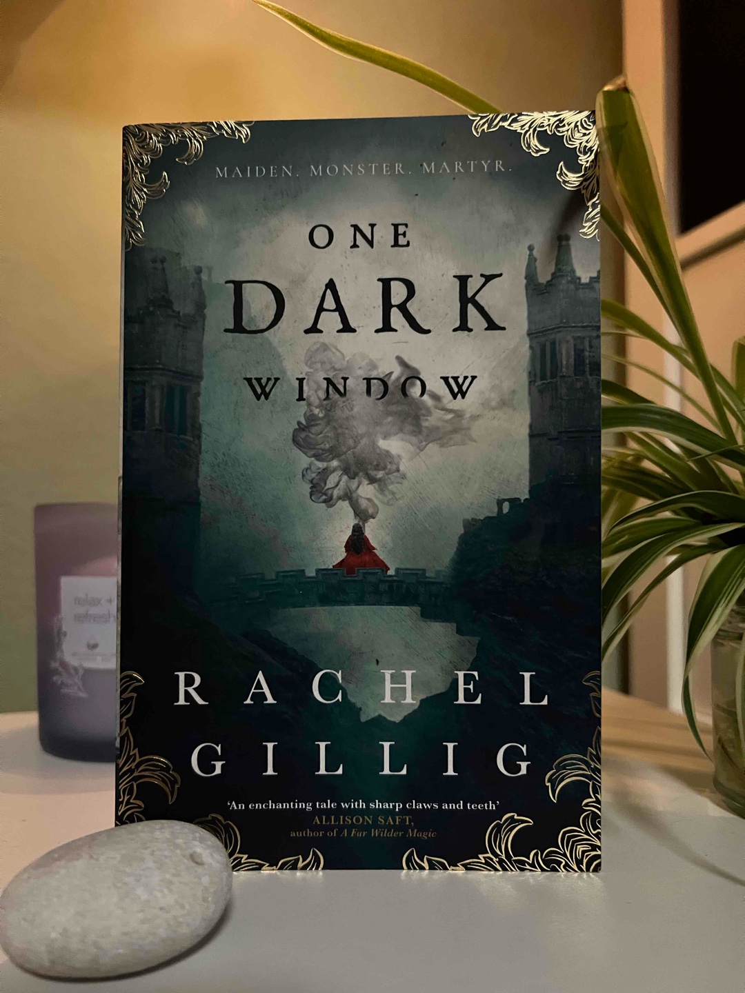 „There once was a girl,” he murmured, “clever and good, who tarried in shadow in the depths of the wood. There also was a King—a shepherd by his crook, who reigned over magic and wrote the old book. The two were together, so the two were the same: “The girl, the King… and the monster they became.“