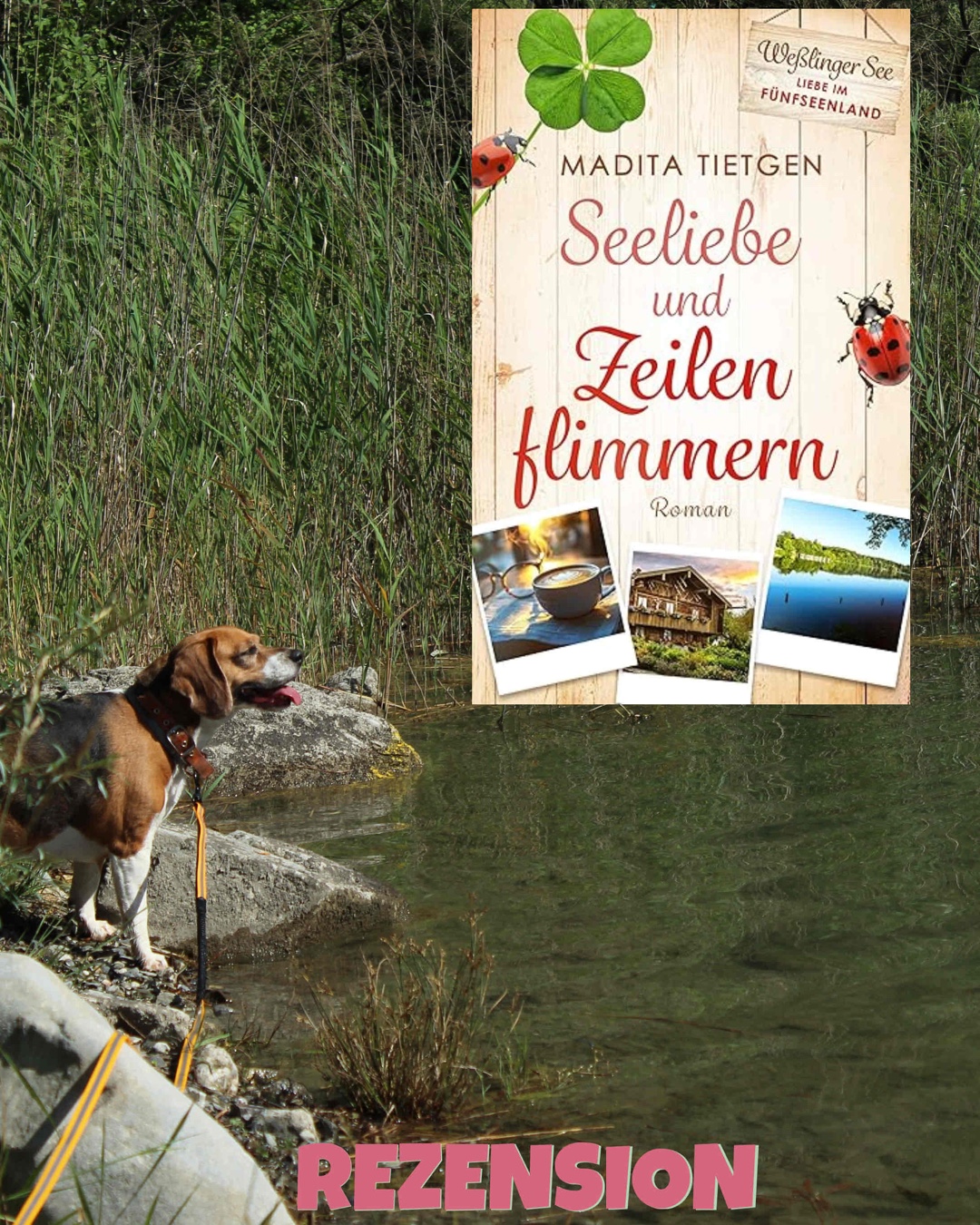 Am Weßlinger See mit Klara und Anton
