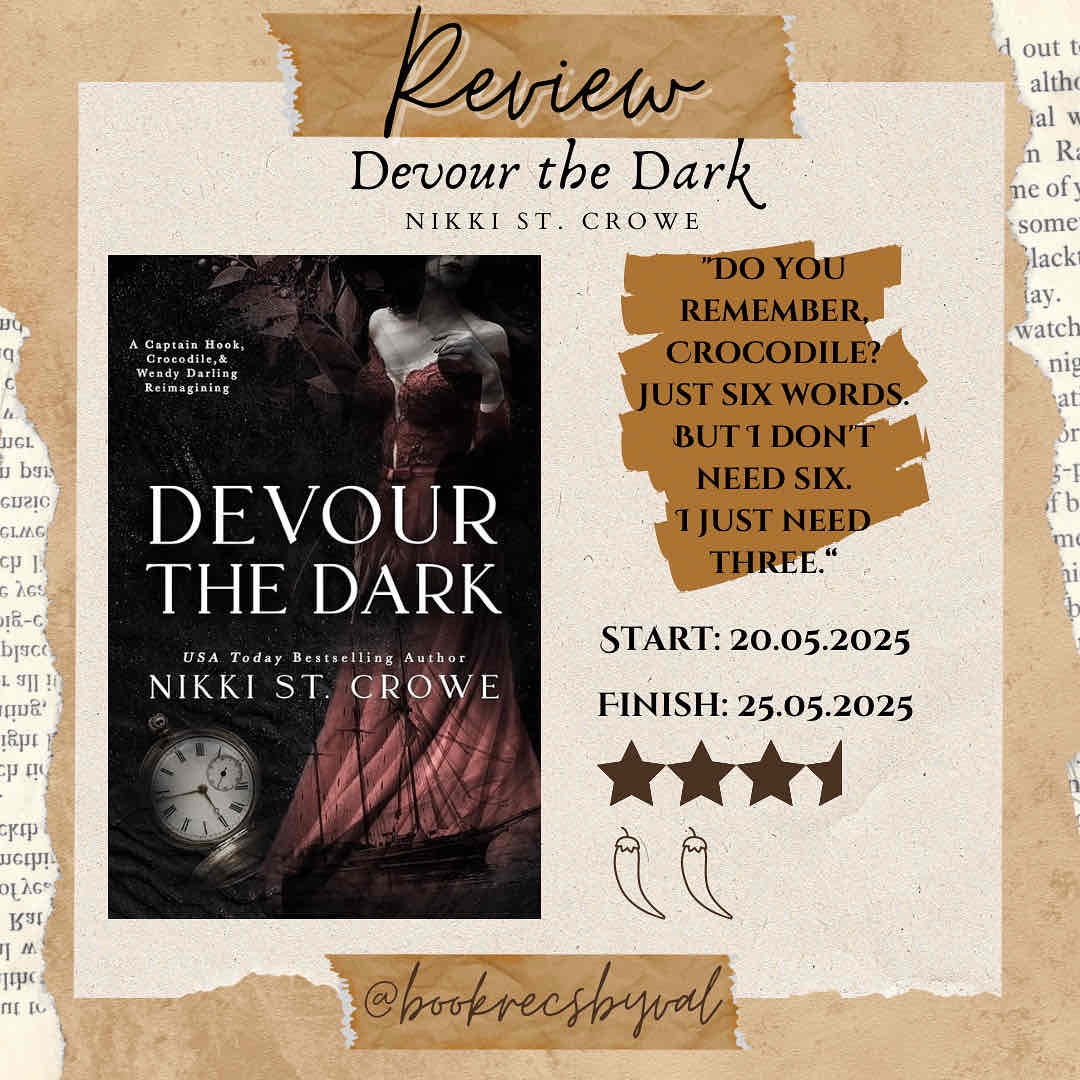 R E V I E W: 🎩 Devour the Dark - Book 2 of Nikki St. Crowe’s Devourer series 🩸
(a spin-off of The Vicious Lost Boys)