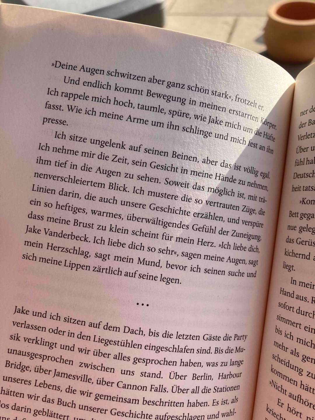 !! Spoiler!!
„Jede Welle bricht irgendwann, jede Beziehung gerät irgendwann einmal ins Taumeln. Die Frage wird sein, ob sie uns den Boden unter den Füßen wegzieht oder ob wir immer Licht am Ende des Tunnels sehen werden.“