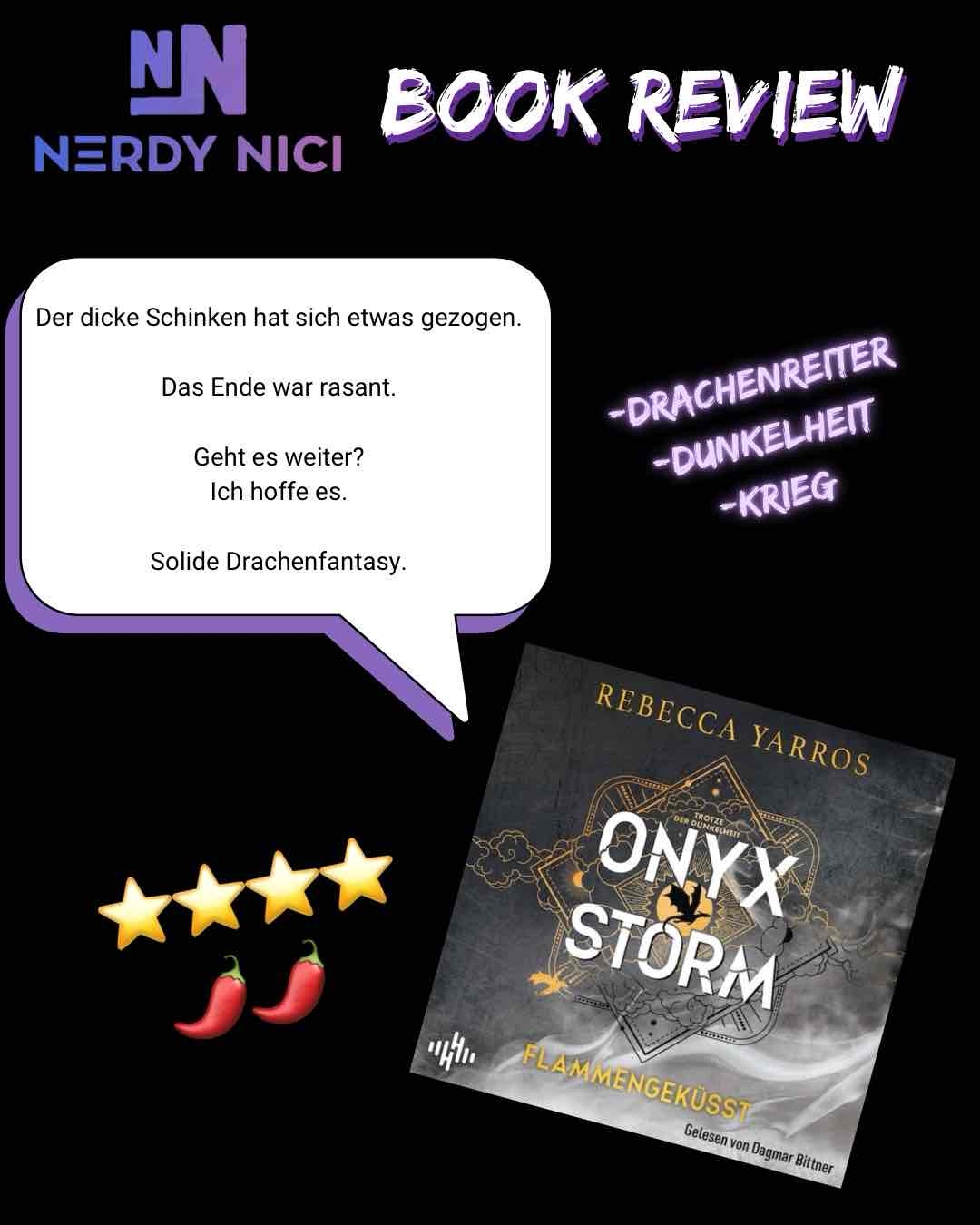🐲 Was ein Ende. Ja, auch hier nette Fantasy. Mittlerweile mag man die Charaktere sehr. Ein wenig gezogen hat sich allerdings… ⏳