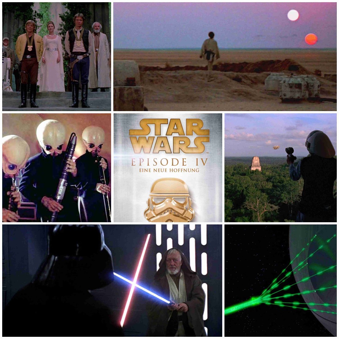 Womit alles begann 
Der Beginn einer Heldensage, gebaut auf Hoffnung. Der Roman zum Film, basierend auf dem Drehbuch von George Lucas, bietet in literarischer Form teils ungezeigte Szenen und lässt uns diesen zeitlosen Klassiker intensiv erleben. Der Roman ist recht schnell gelesen doch lässt nichts von der Intensität des Films vermissen.
