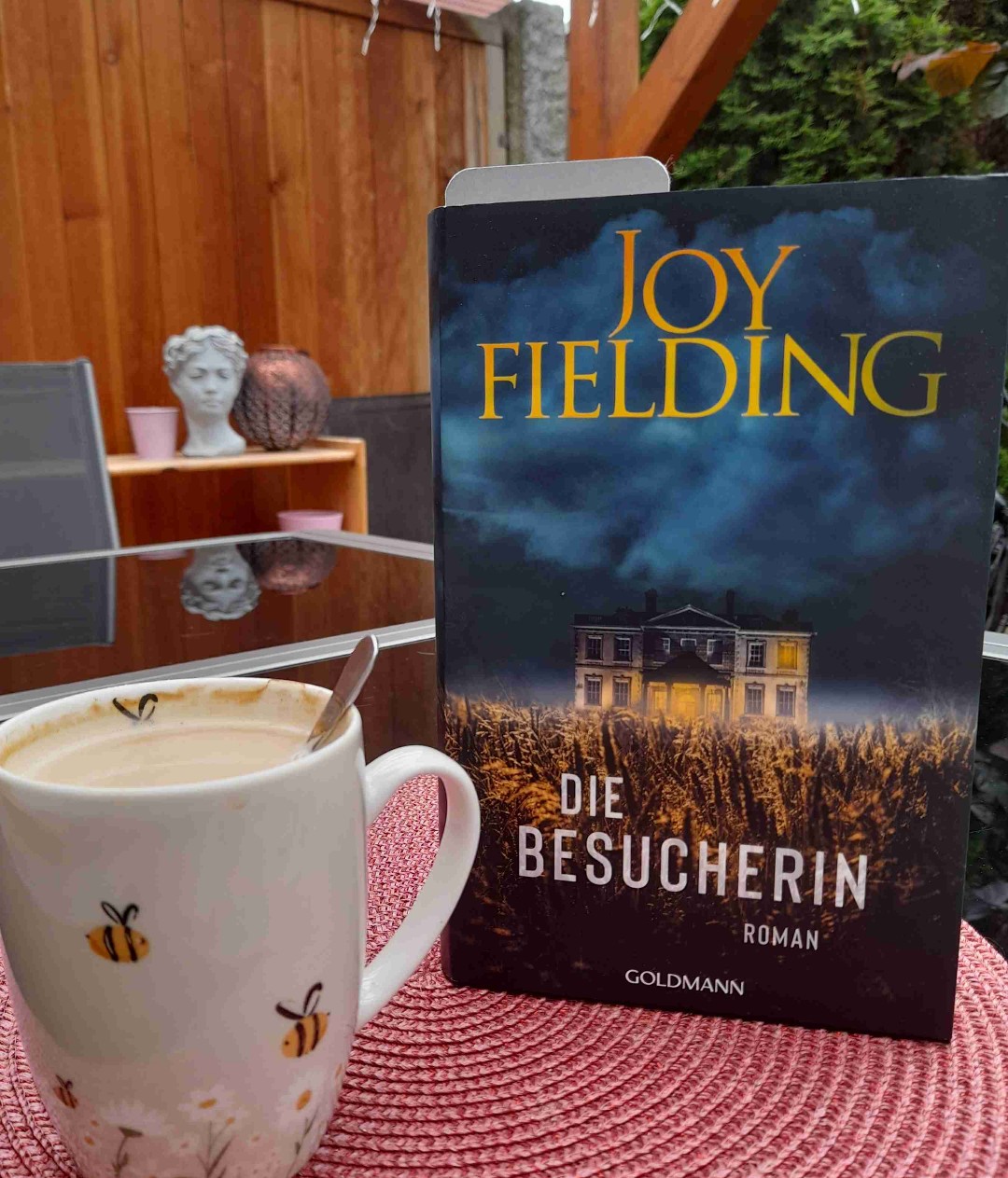 Halleluja, ich habe es beendet! Eigentlich mag ich Joy Fielding. Ich habe all ihre Bücher gelesen, ich mag auch ihren Schreibstil und ihre Dialoge, aber dieses Buch hatte eindeutig Längen. Es gab viel Besuch und wenig Handlung! Die sich immer wieder wiederholenden Dialoge waren endlos und führten ins Nichts. Außerdem haben mich die Damen, die immer klein beigaben, an
sich zweifelten und sich nicht durchsetzen konnten gegen einen Kotzbrocken von Mann und Schwiegersohn zunehmend genervt. Nur Jenny mochte ich! Trotzdem leider keine Leseempfehlung!