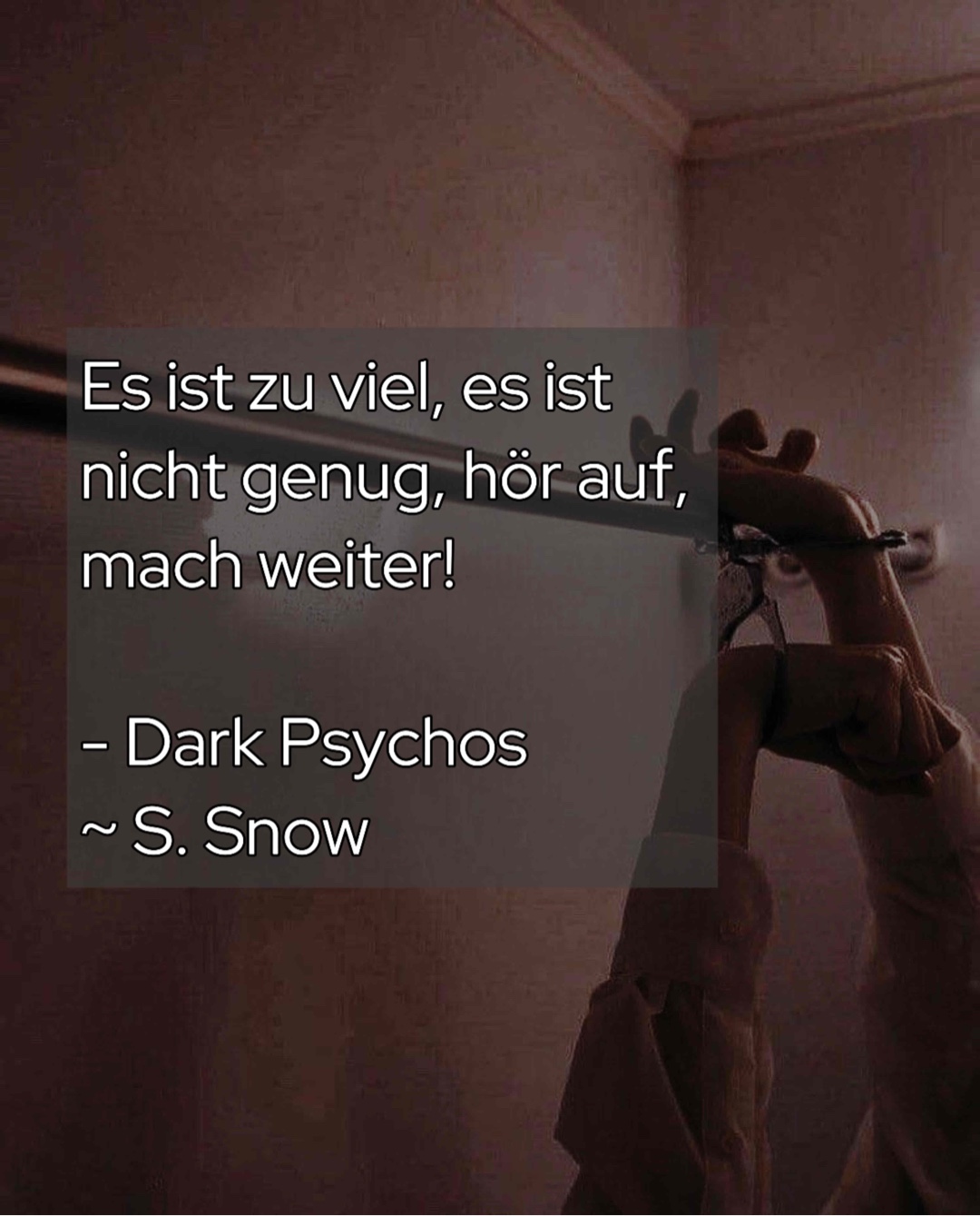 Es ist zu viel, es ist nicht genug, hör auf, mach weiter!