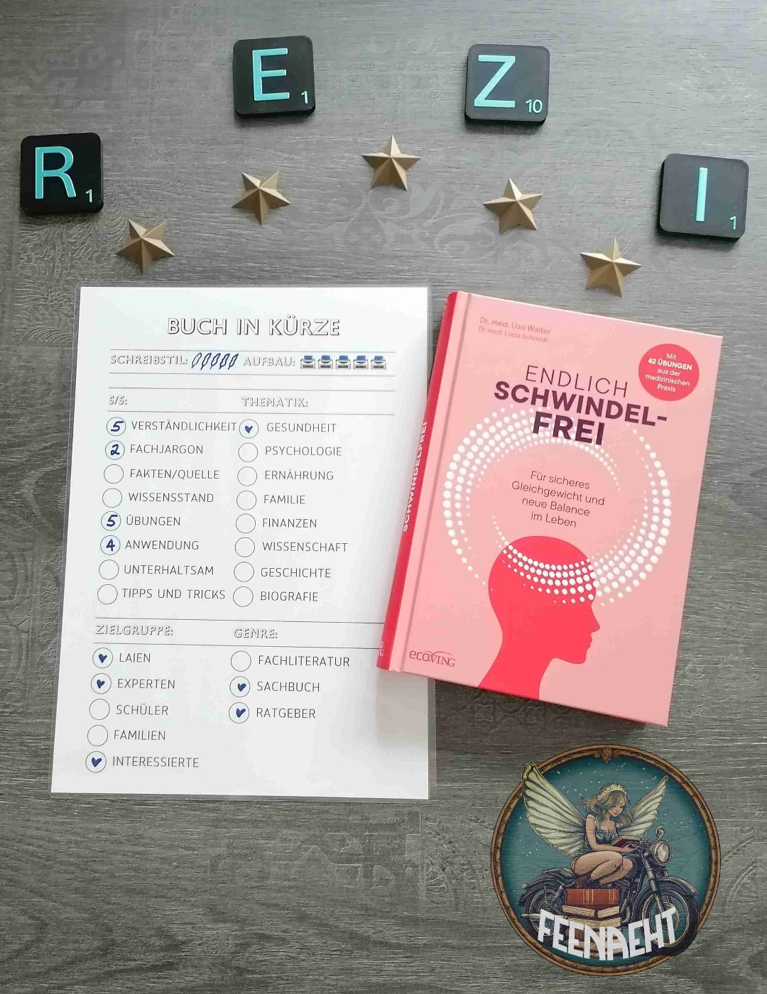 Einfach, kurz und prägnant erklärt. Hilfreiche Checklisten für den eigenen Schwindel. Viele Übungen. Fragenkatalog für den eigenen Arztbesuch. Vor allem aber eins: ermutigend und auf Augenhöhe.