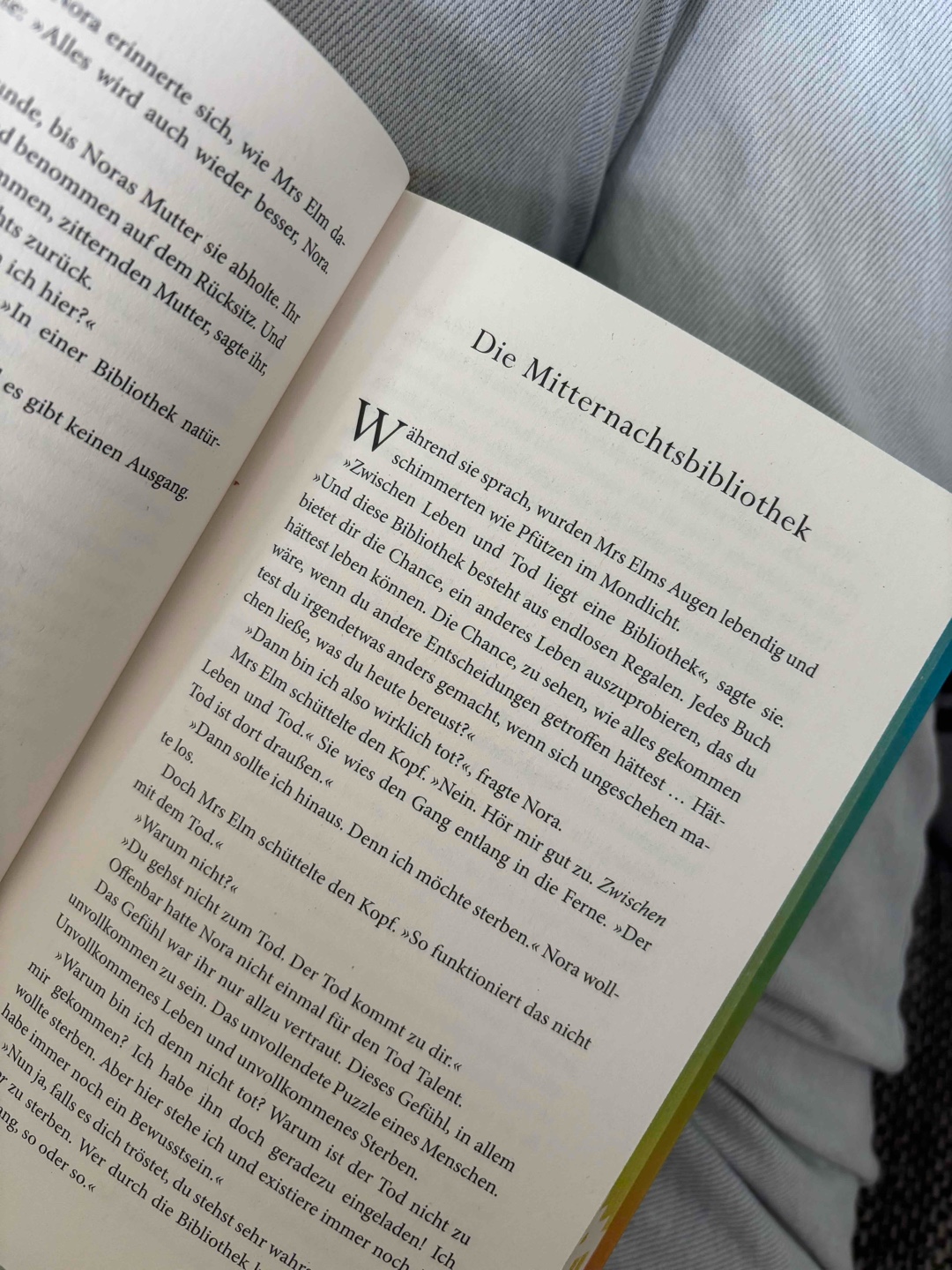 "Stell dir vor, auf dem Weg ins Jenseits gäbe es eine riesige Bibliothek, gefüllt mit all den Leben, die du hättest führen können"