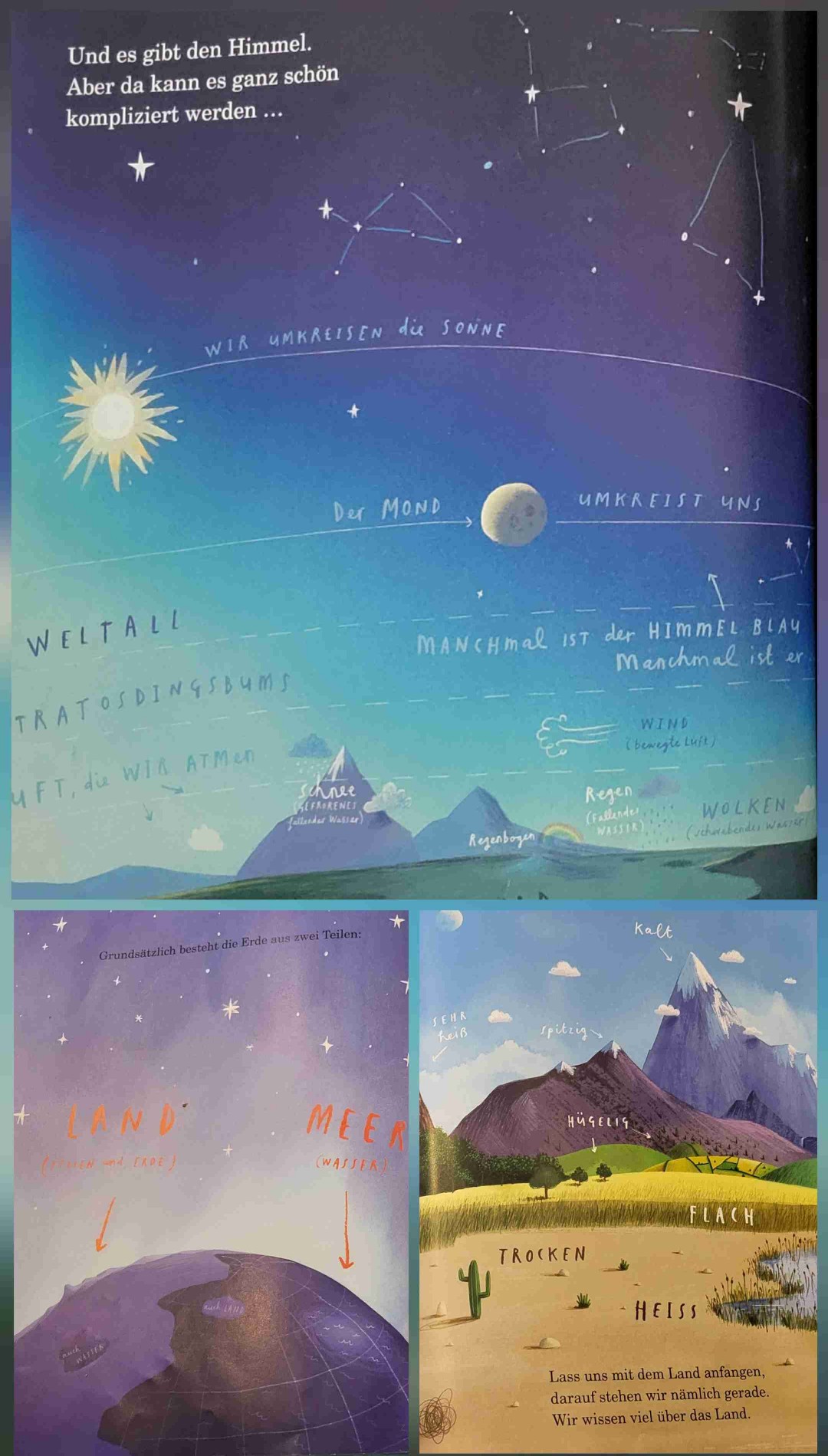 Eine liebevoll illustrierte Grundlage über unseren Planeten - für alle neugierigen, kleinen Menschen auf dieser Welt. Und für alle Erwachsenen die gar nicht wissen, wo sie anfangen sollen mit dem Erklären❣️