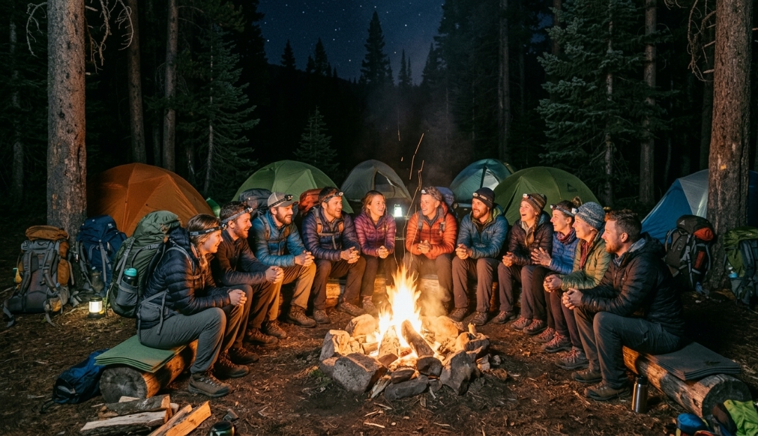 Zehn Personen brechen zu einer Wandertour auf, doch in der ersten Nacht schlagen elf ihr Lager auf.
Jeder erinnert sich an alle anderen.
Wer ist die zusätzliche Person?