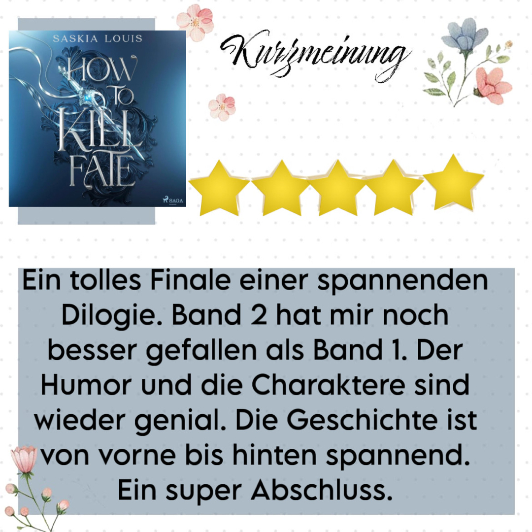 Ein tolles Finale einer spannenden Dilogie. Band 2 hat mir noch besser gefallen als Band 1. Der Humor und die Charaktere sind wieder genial. Die Geschichte ist von vorne bis hinten spannend. Ein super Abschluss.