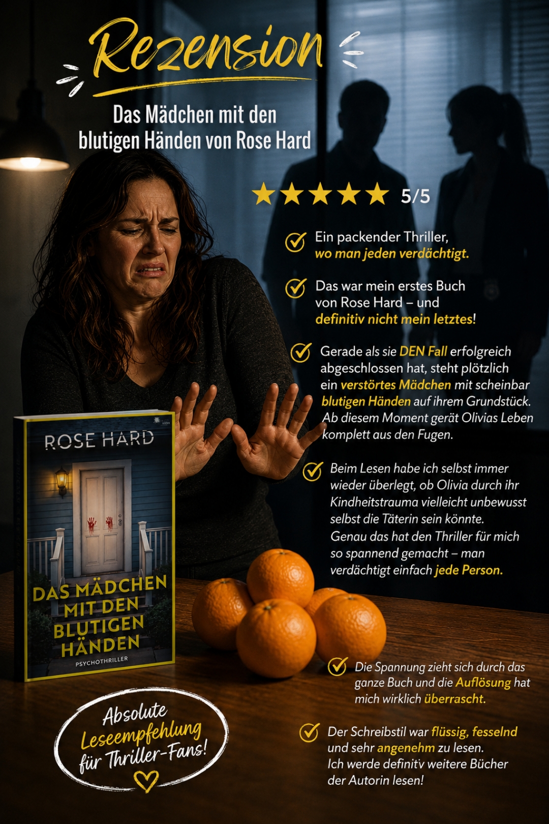 Ein packender Thriller, wo man jeden verdächtigt.