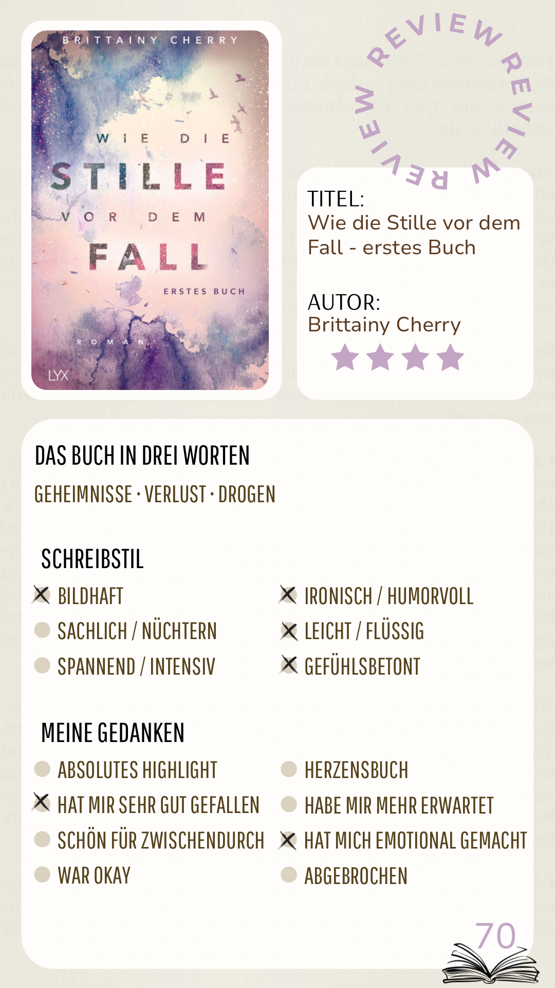 Hat sich anfangs etwas gezogen, aber sonst sehr schön.